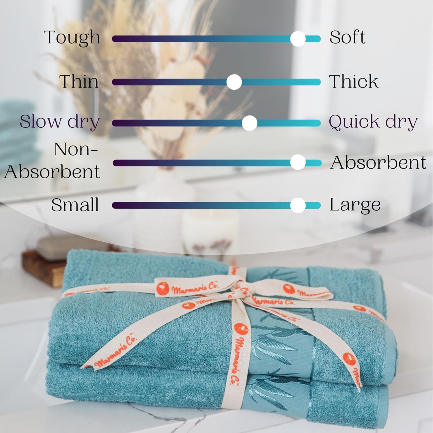 Set of 2 Luxury Super Soft Bath Towels 1