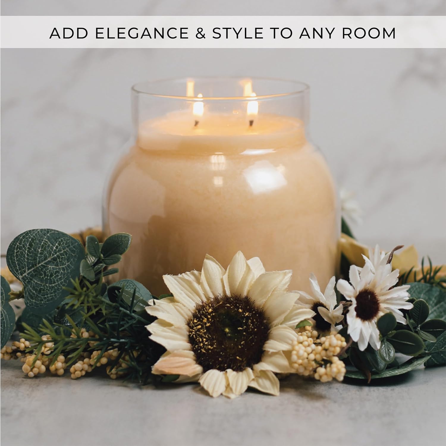 A Cheerful Giver Wreath Candle Ring for Centerpieces