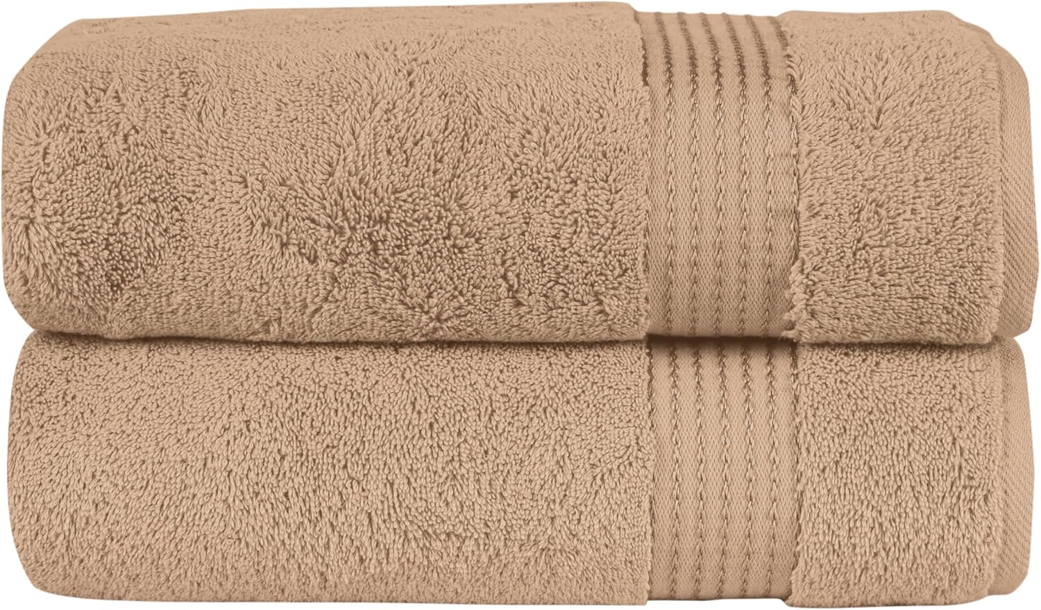 Elegant Comfort Premium Turkish Cotton 2 Pack Bath Towel Set - Taupe 1