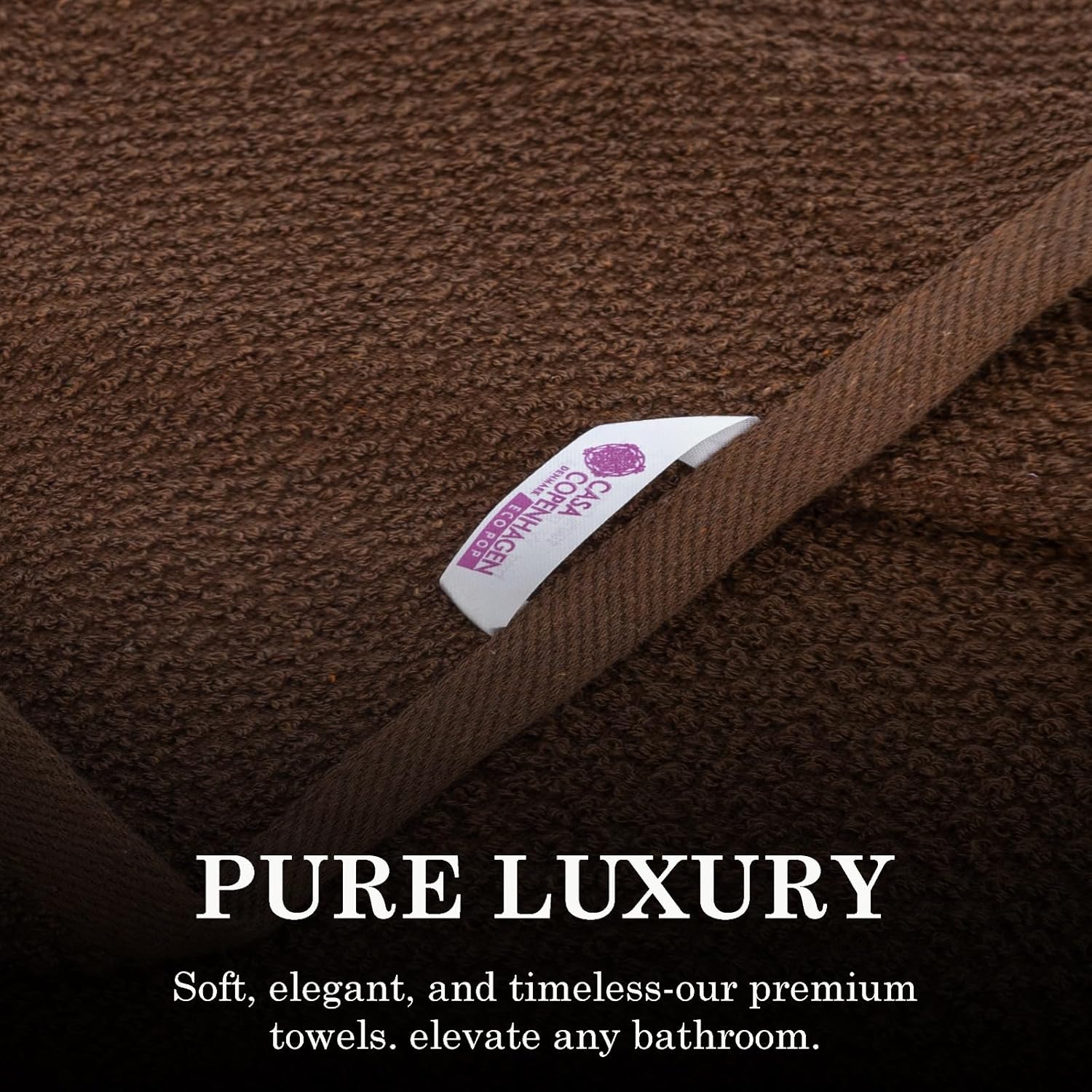 CASA COPENHAGEN Popcorn Textured 6-Piece Towel Set - Toffee Brown