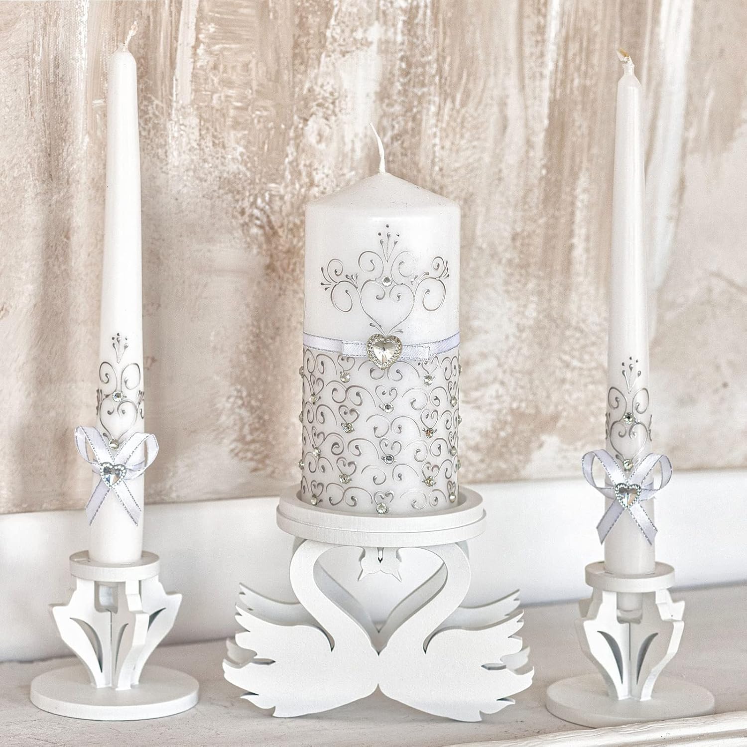 VABA Unity Candles 3 Pcs Wedding Ceremony Set
