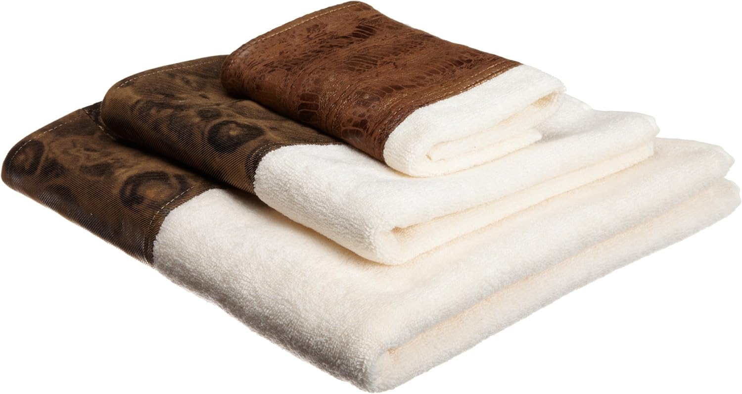 Popular Bath Zambia Animal Print 3 Piece Towel Set
