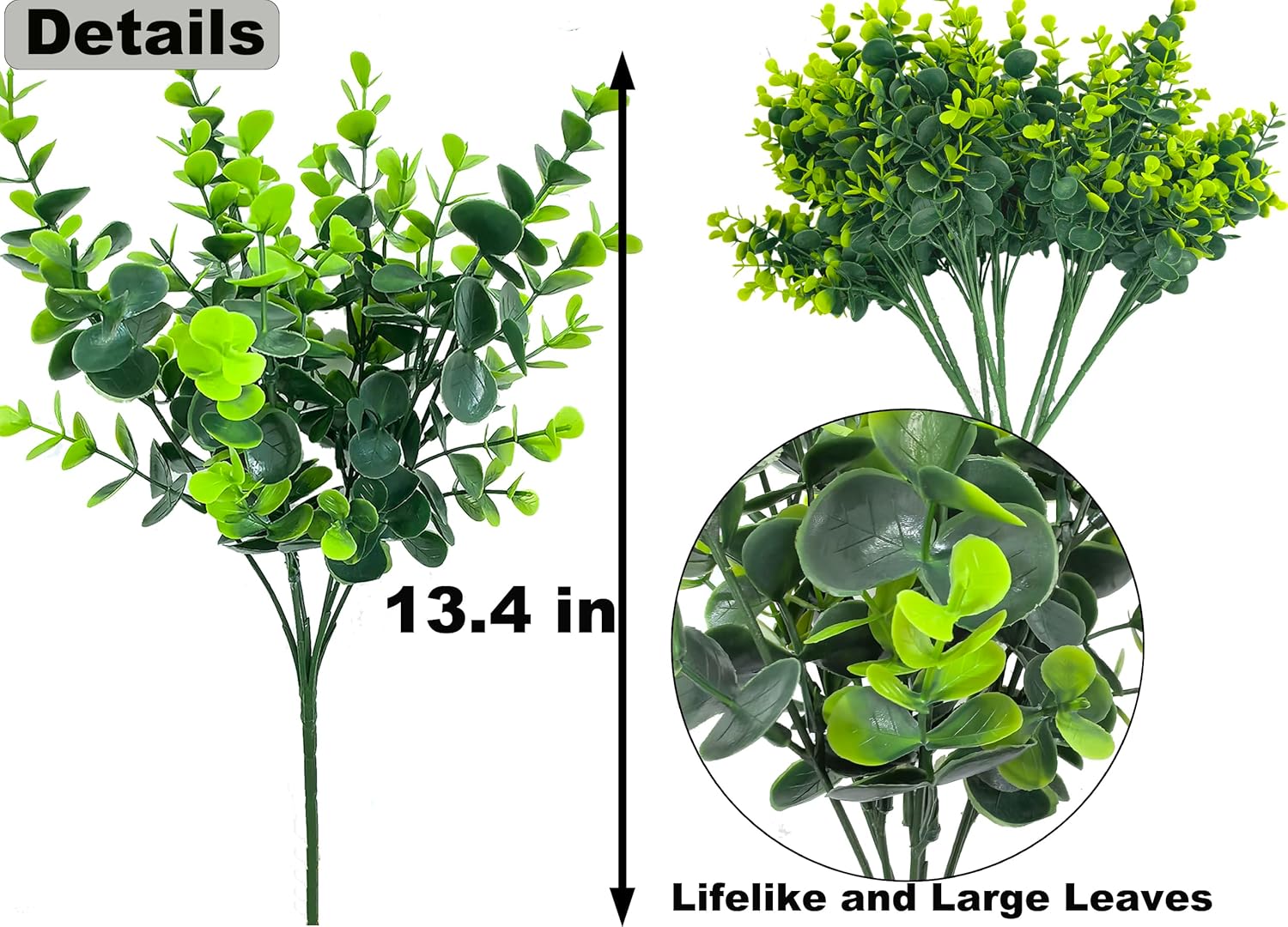 Thinktral Artificial Flowers for Outdoors 16 Pcs UV Resistant Fake Plants