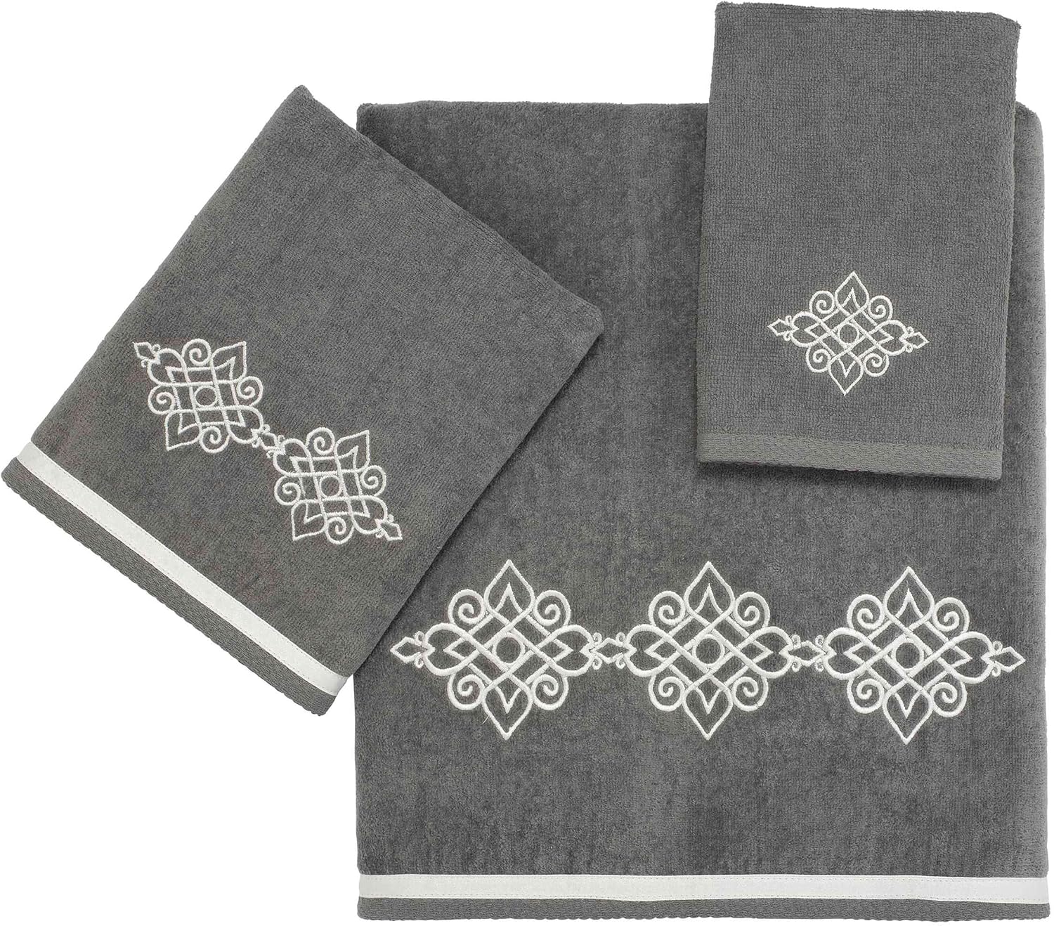 Avanti Linens Fingertip Towel - Soft Absorbent Cotton Nickel 18x11