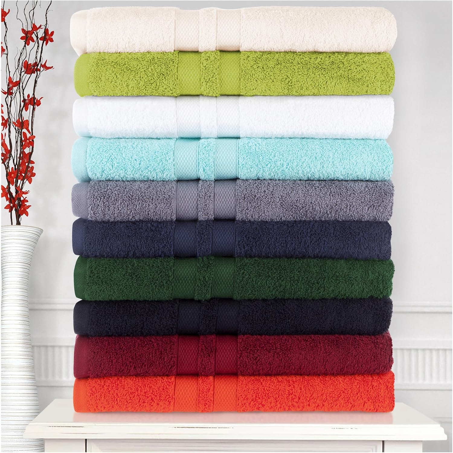 Superior Ultra-Soft 8-Piece Cotton Towel Set - Chocolate 1