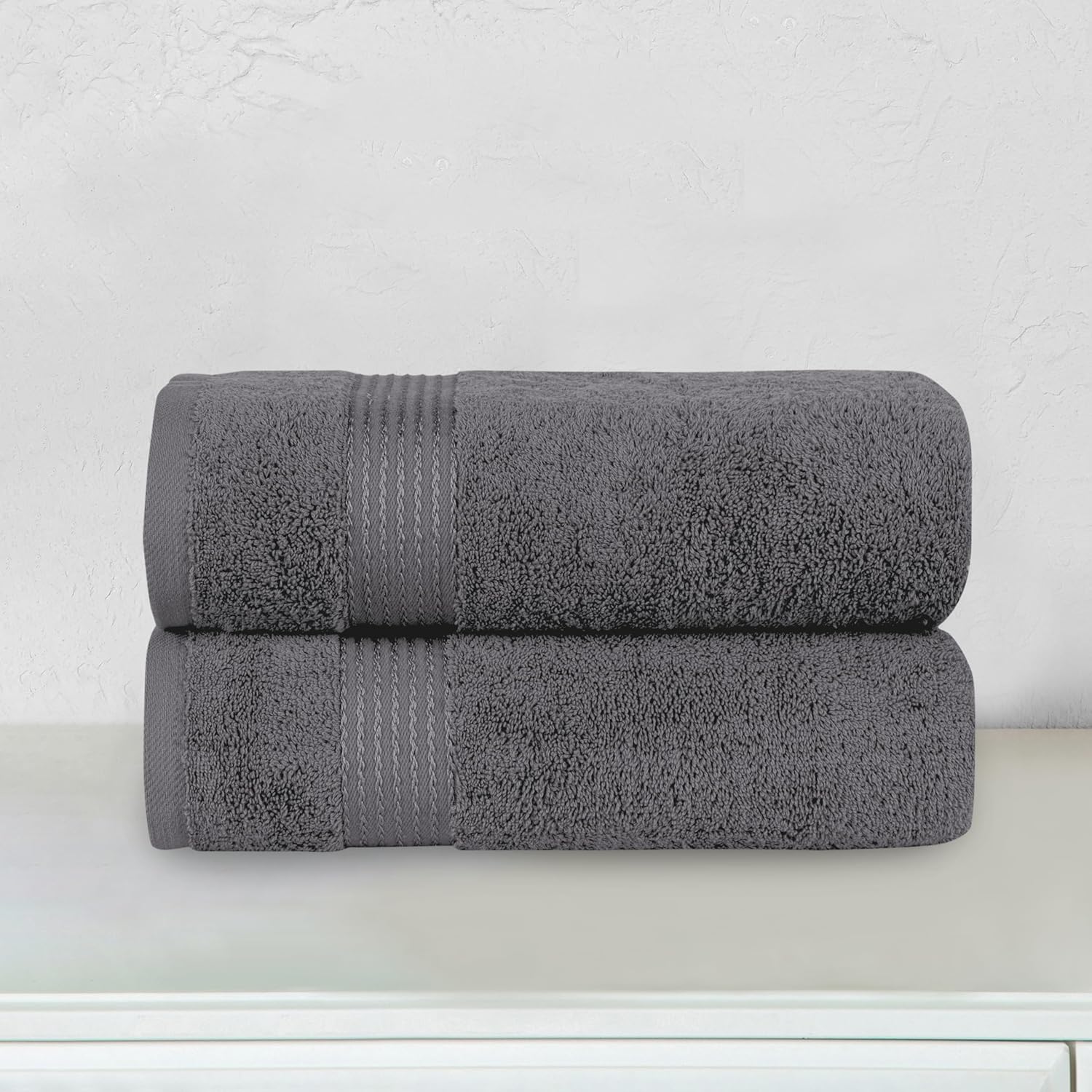 Elegant Comfort Premium Turkish Cotton 2 Pack Bath Towel Set