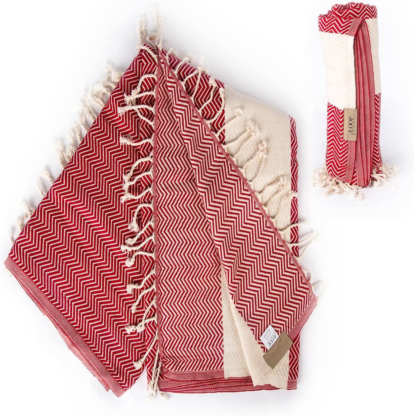 Loop Linen Large Cotton Beach Towel Soft Stylish