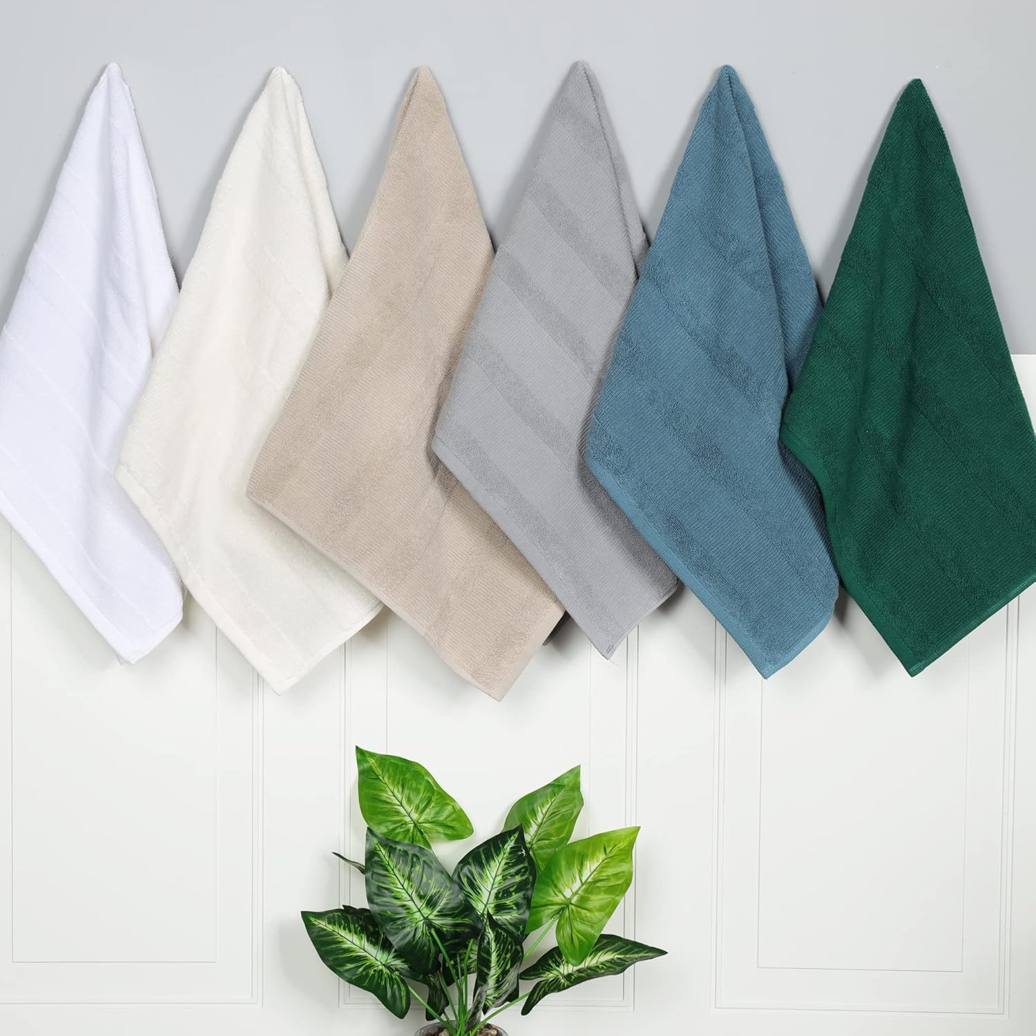 Superior Roma Cotton 6-Piece Towel Set Denim Blue