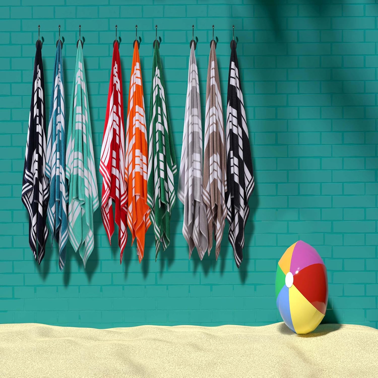Superior Oversized Cotton Beach Towel Set of 2