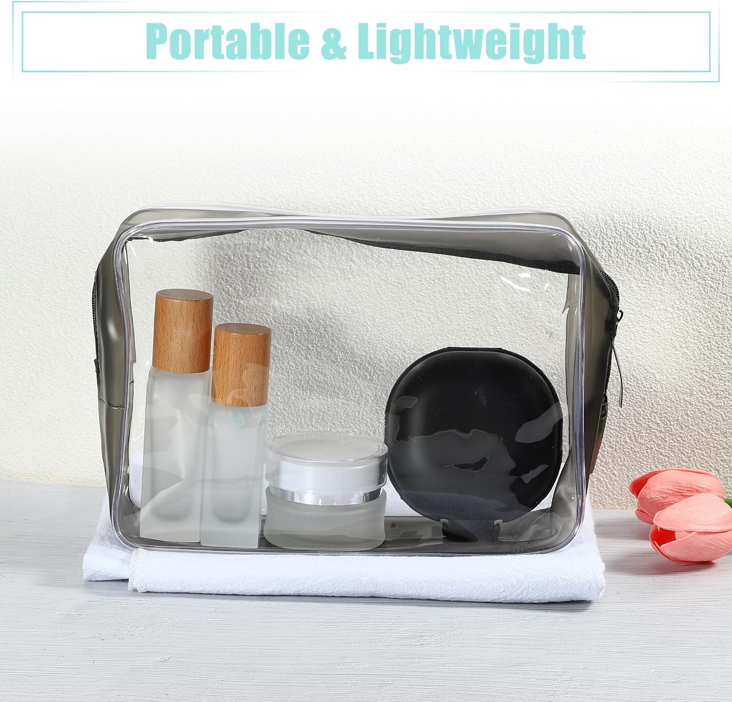 VOCOSTE Travel Soap Dish with Lock and Cover Black