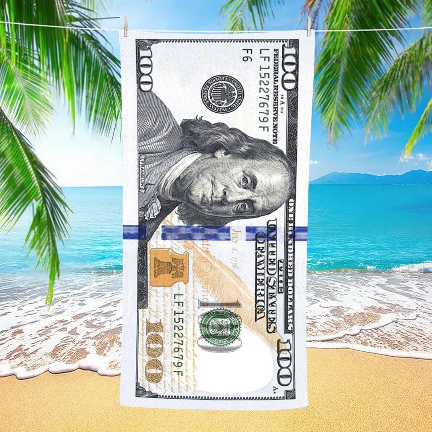 Meeting Love Dollar Beach Towel 70x140cm