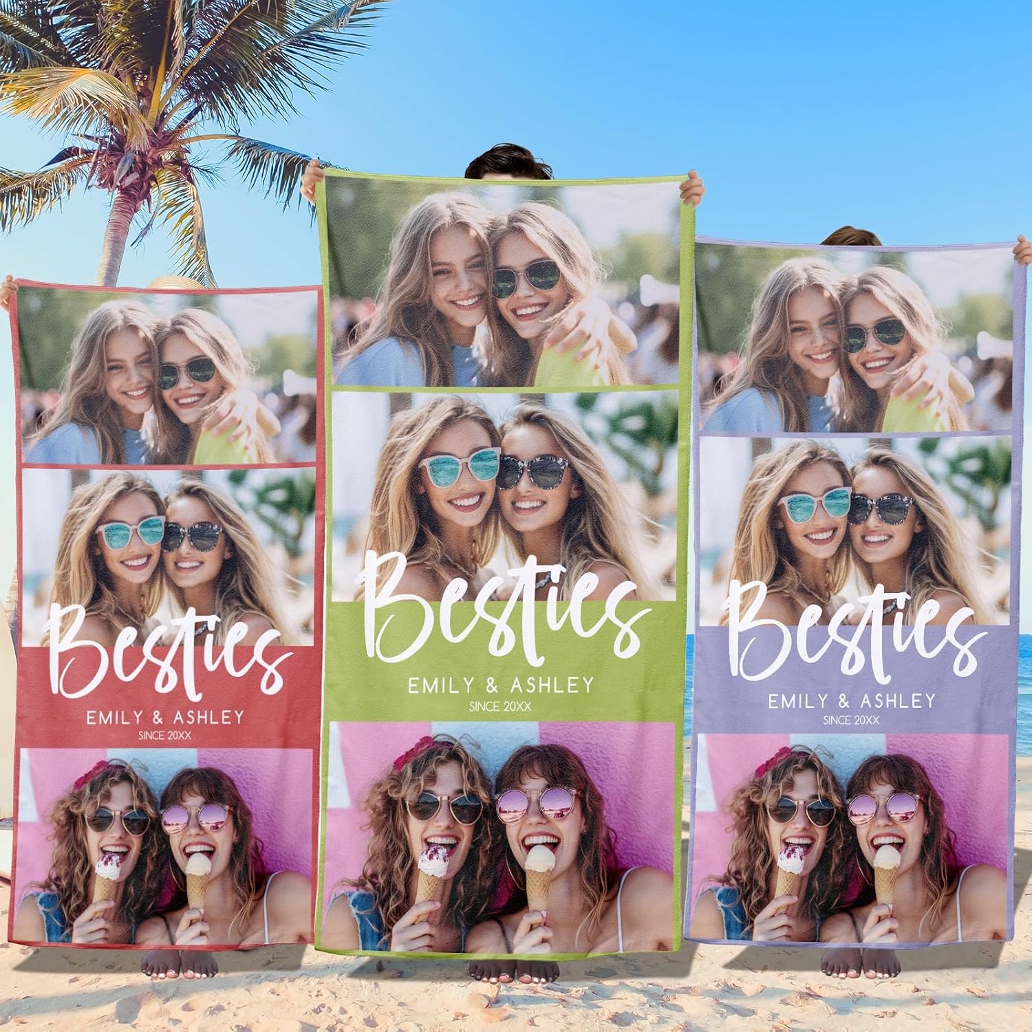 Custom Photo Beach Towel for Kids Adults