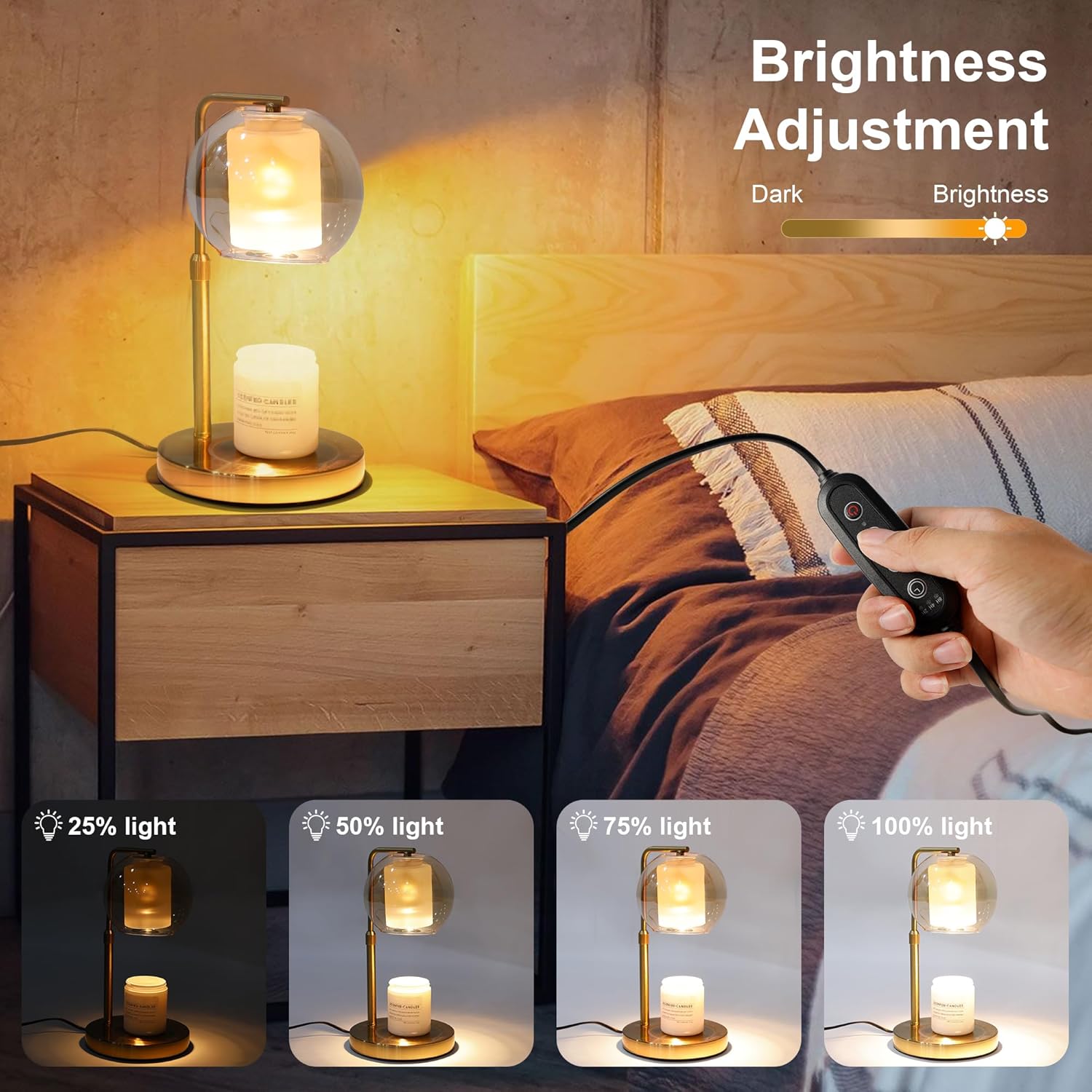 LUEUR Candle Warmer Lamp with Timer and 4 Brightness 1