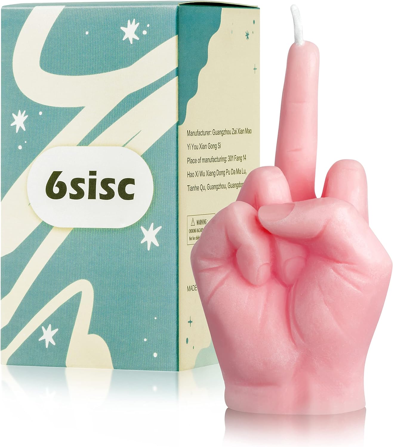 Middle Finger Scented Candle Pink Pine Aromatherapy Decor