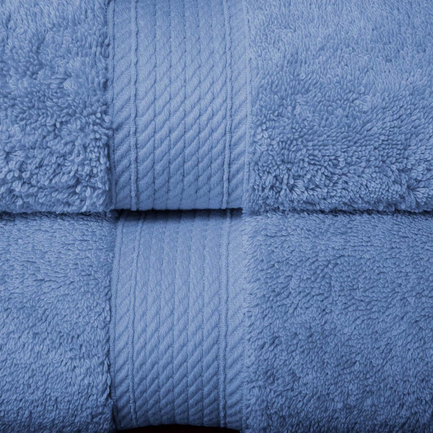 Superior Denim Blue Egyptian Cotton 6-Piece Towel Set