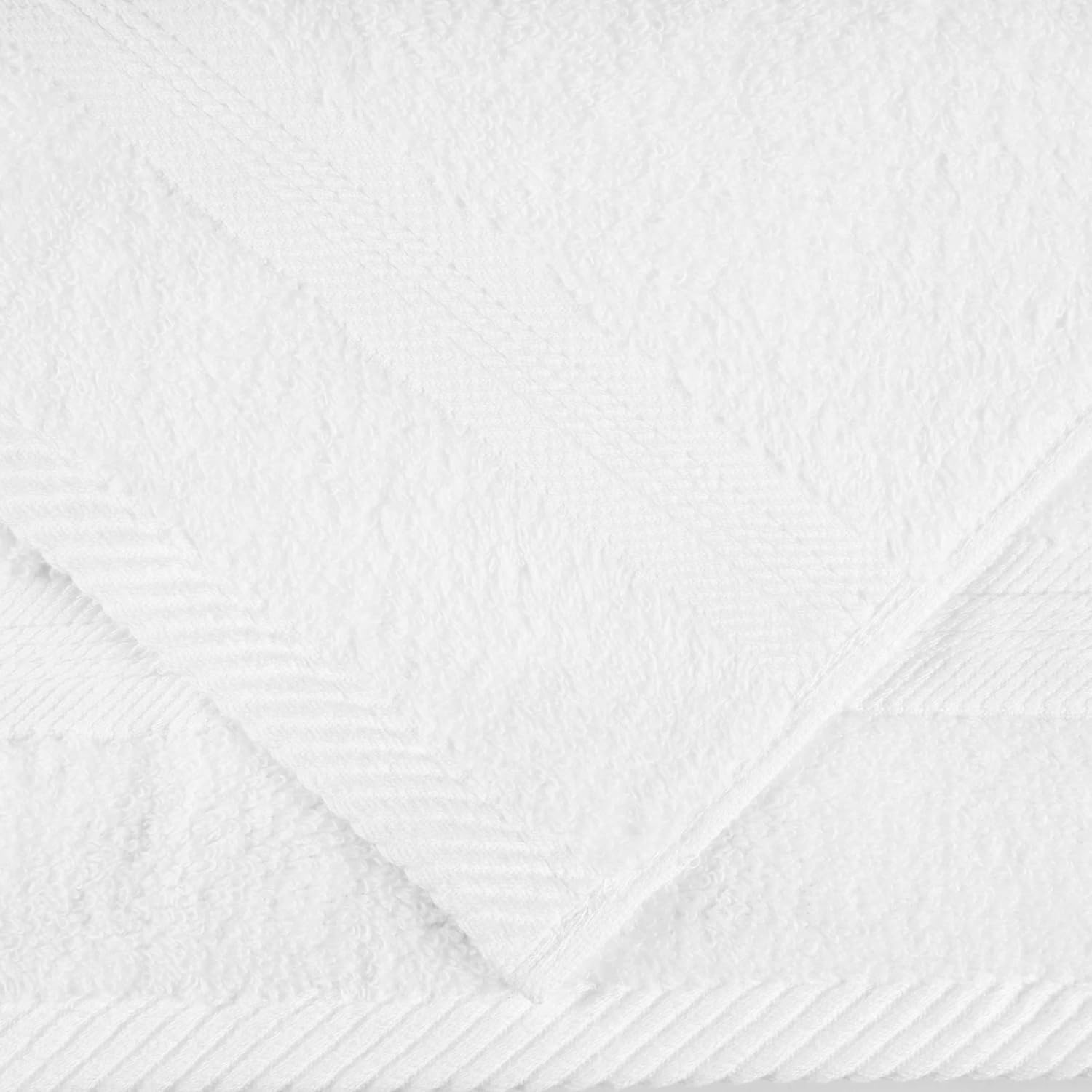 Superior 12-Piece Cotton Face Towel Set White