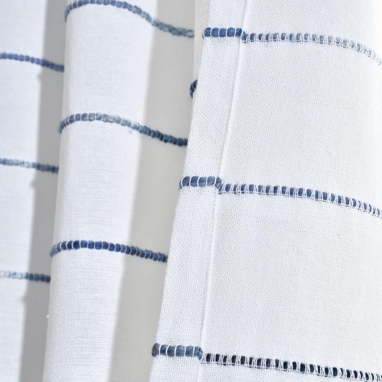 Lush Decor Ombre Stripe Window Curtain Panel Set - Navy