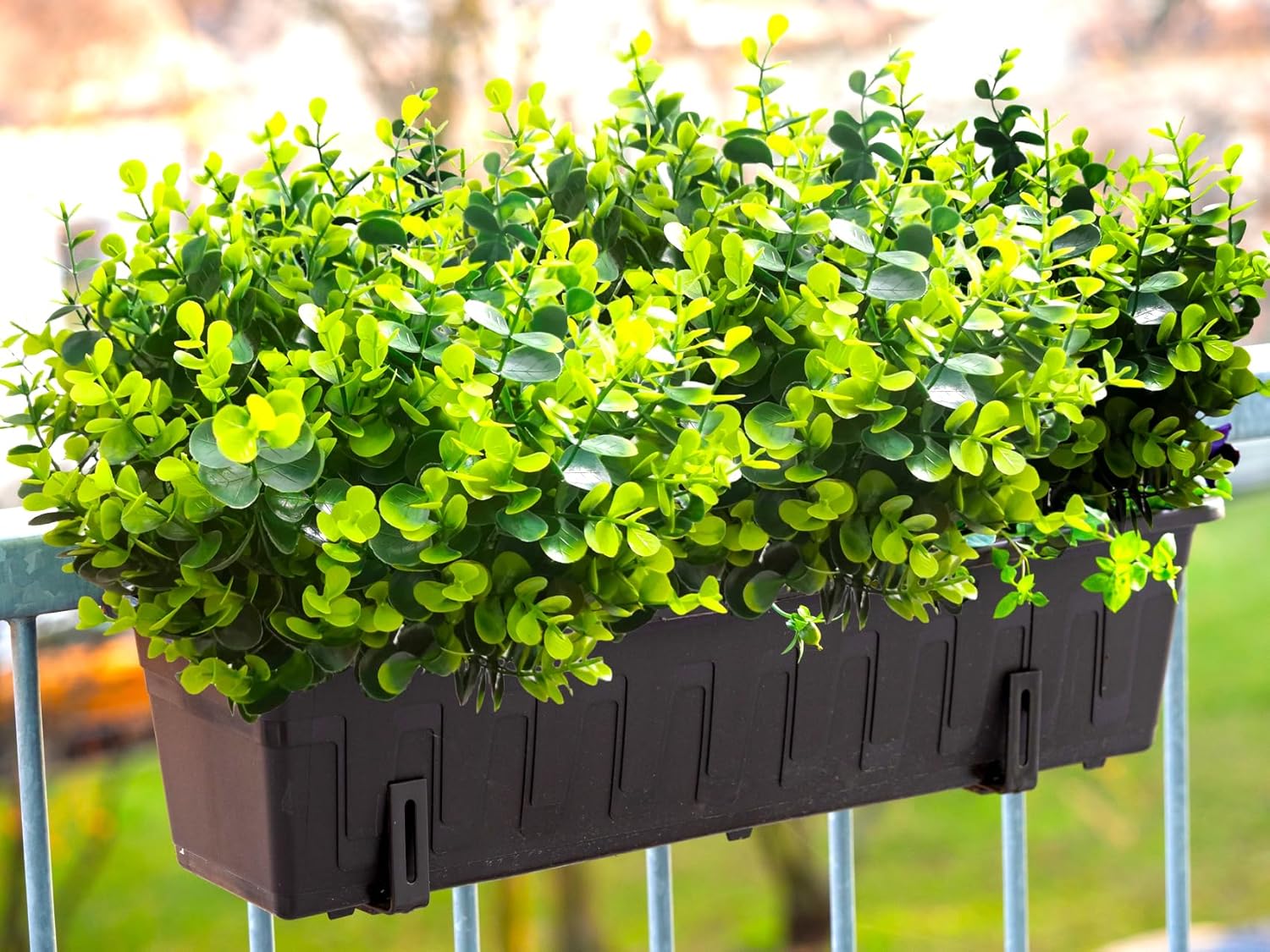 Thinktral Artificial Flowers for Outdoors 16 Pcs UV Resistant Fake Plants