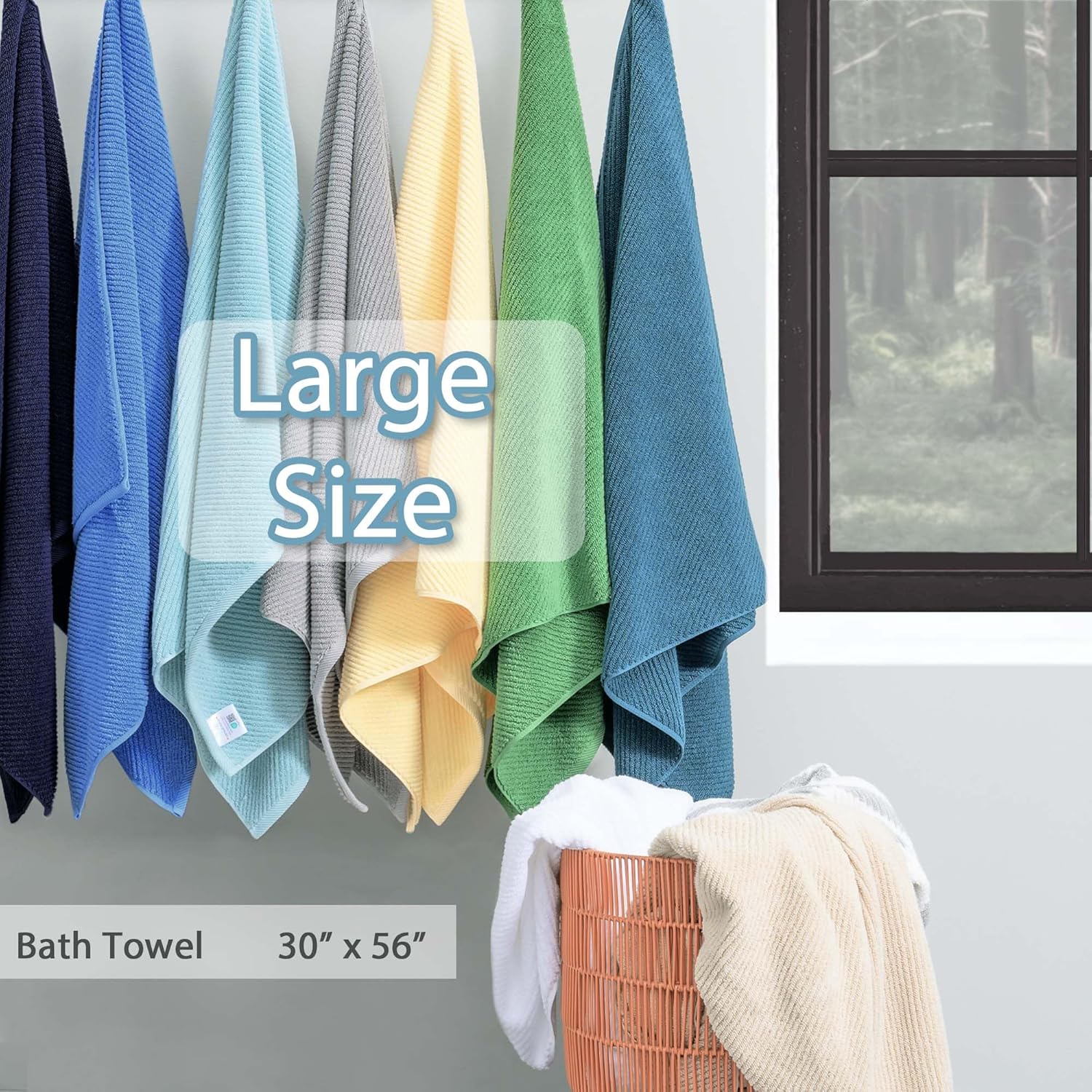 VOOVA MOVAS Bath Towel Set 4PCS 30x56 Inch