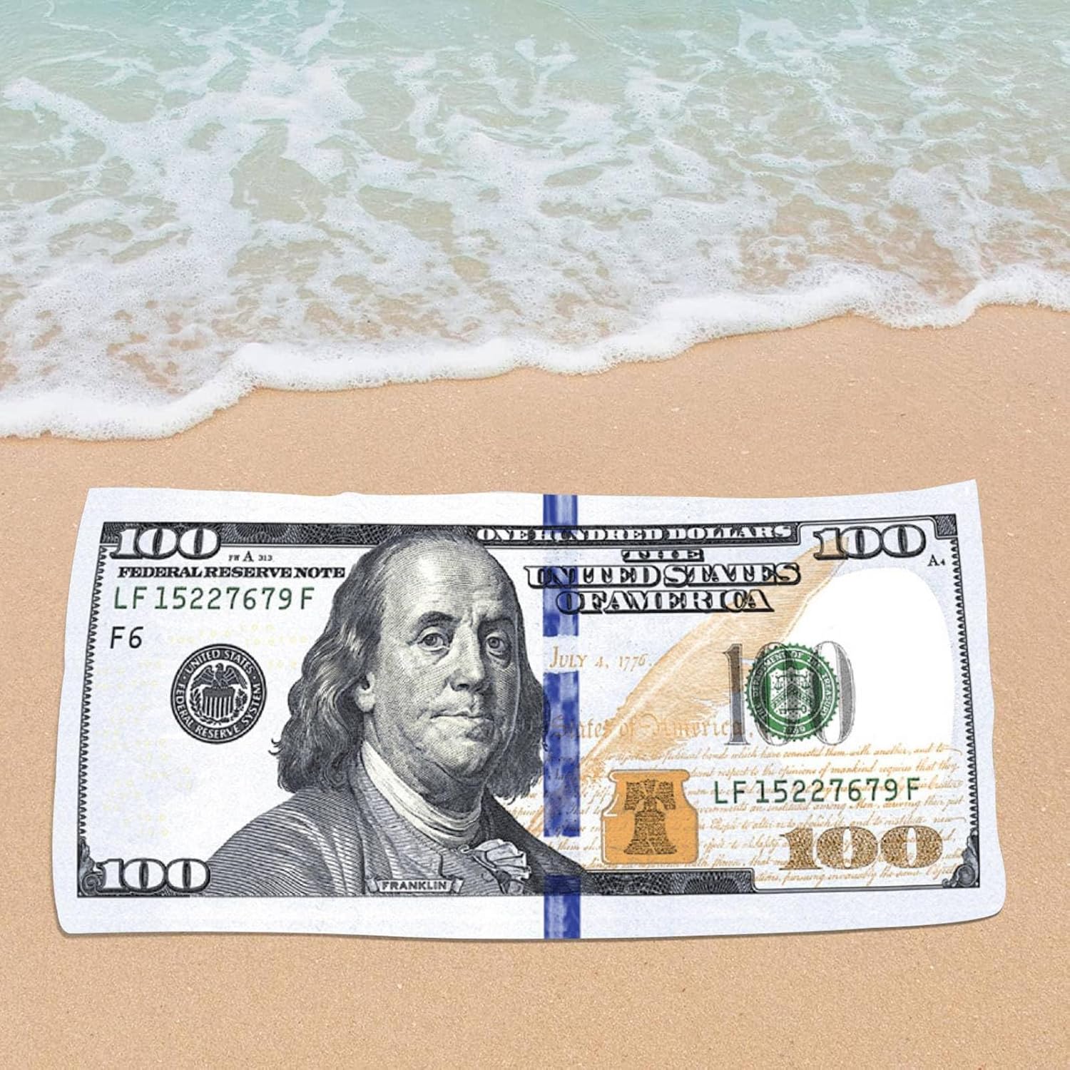 Meeting Love Dollar Beach Towel 70x140cm