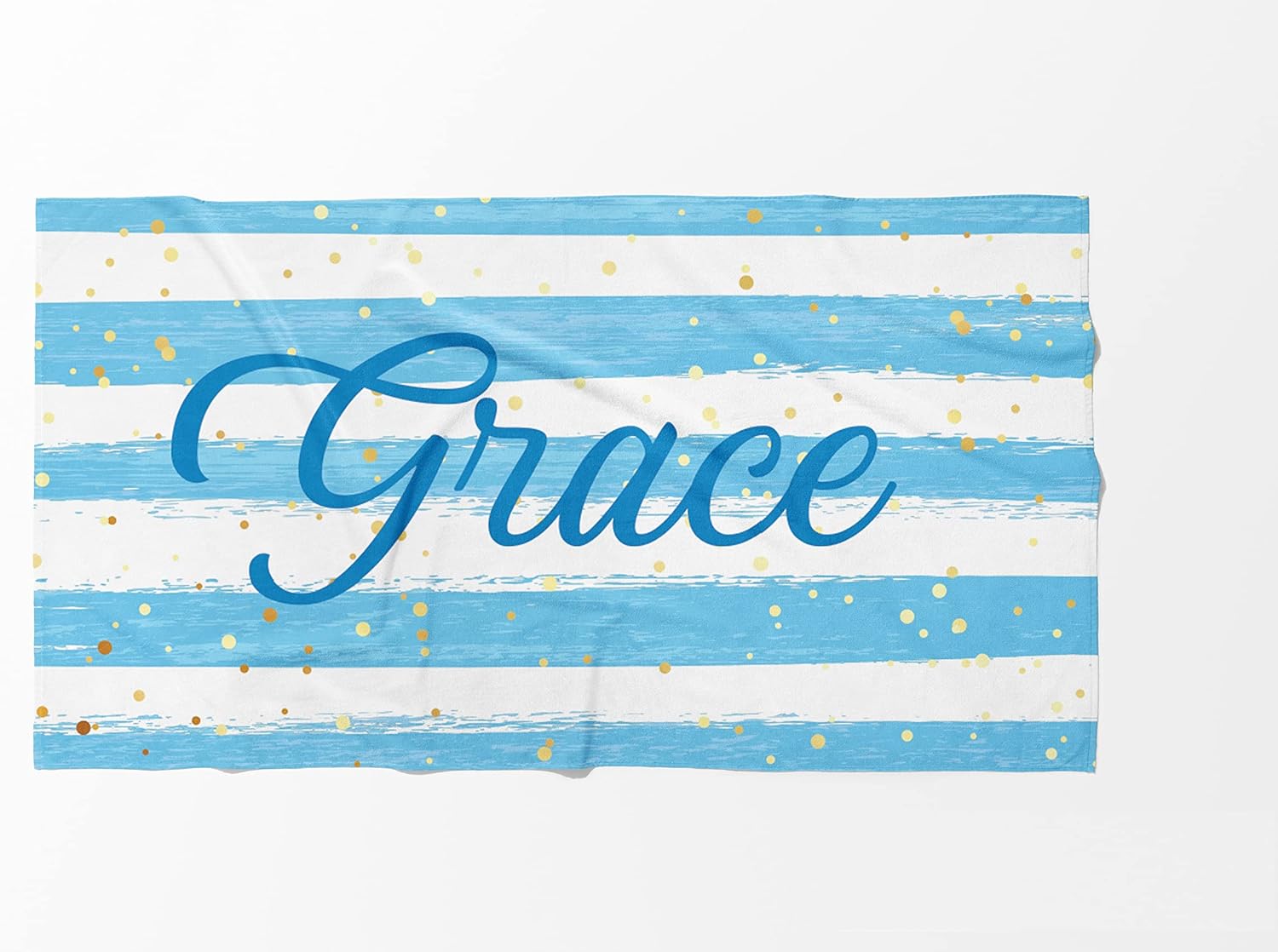 Custom Beach Towel - Personalized with Name Initials