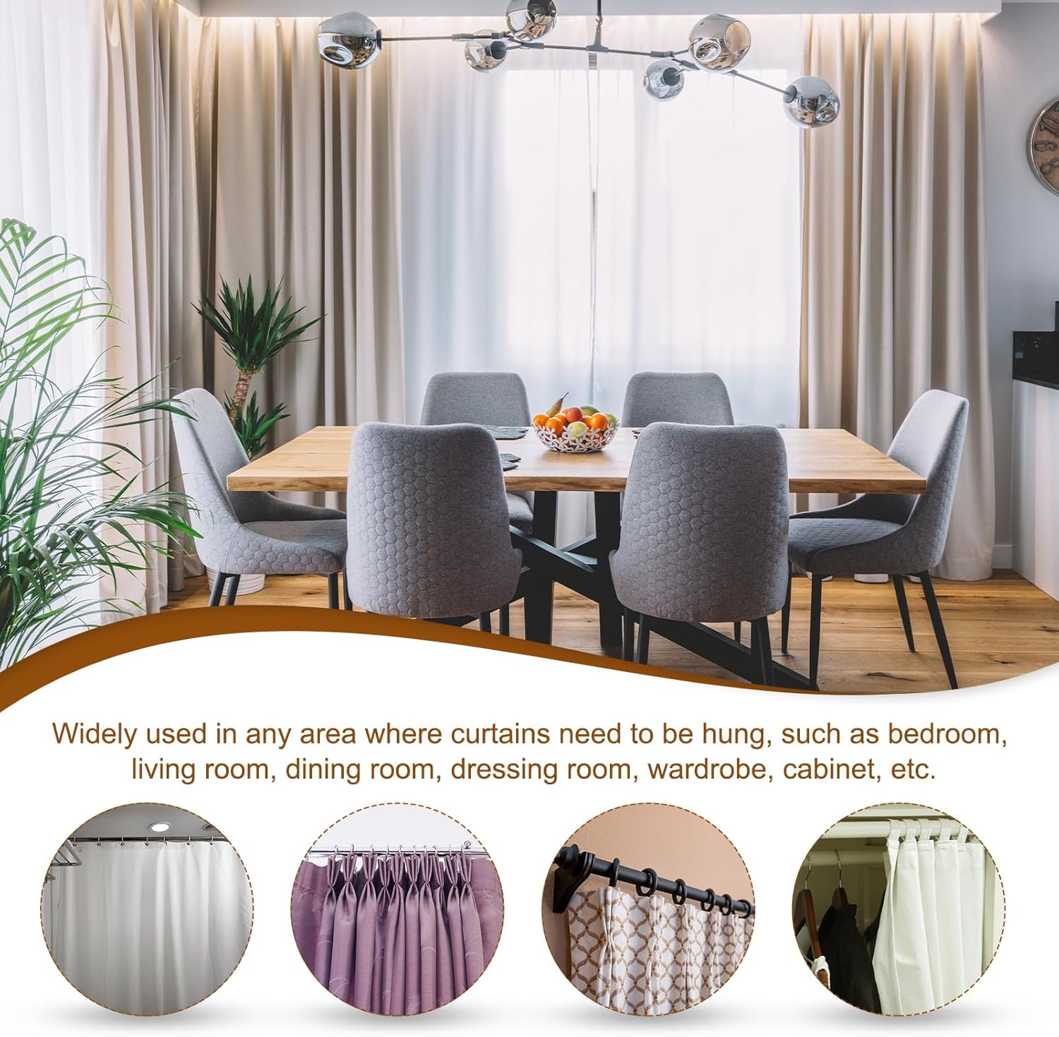 PATIKIL 28 Pcs Bronze Metal Curtain Rings with Eyelets