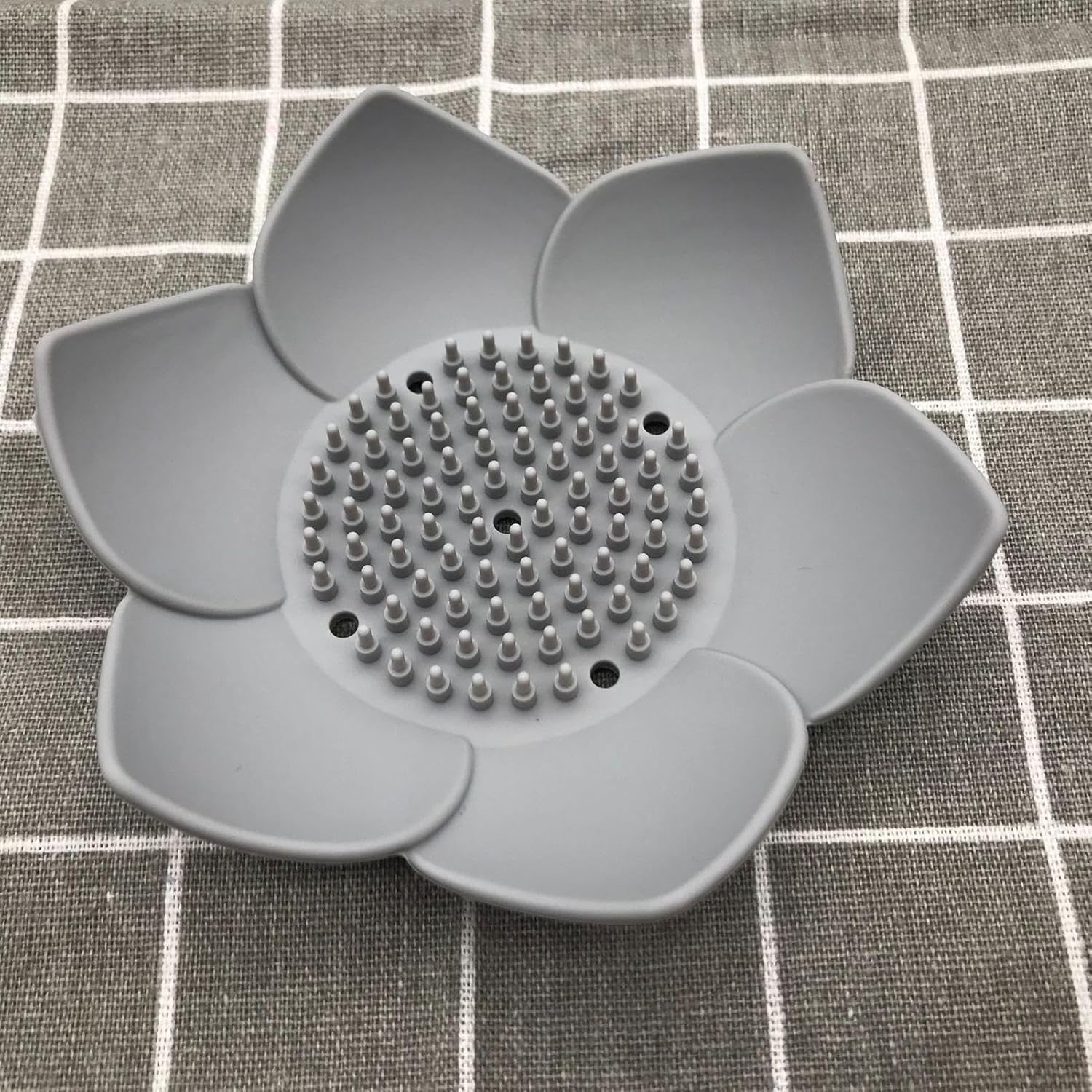 Lotuss Silicone Bar Soap Holder - Multi-Drainage Lightweight Durable Bathroom Soap Dish