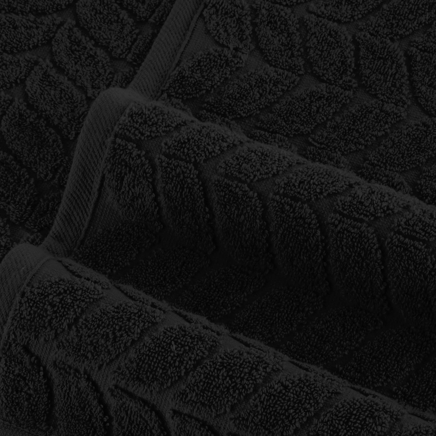 Elegant Comfort 6-Piece Turkish Cotton Towel Set - Black