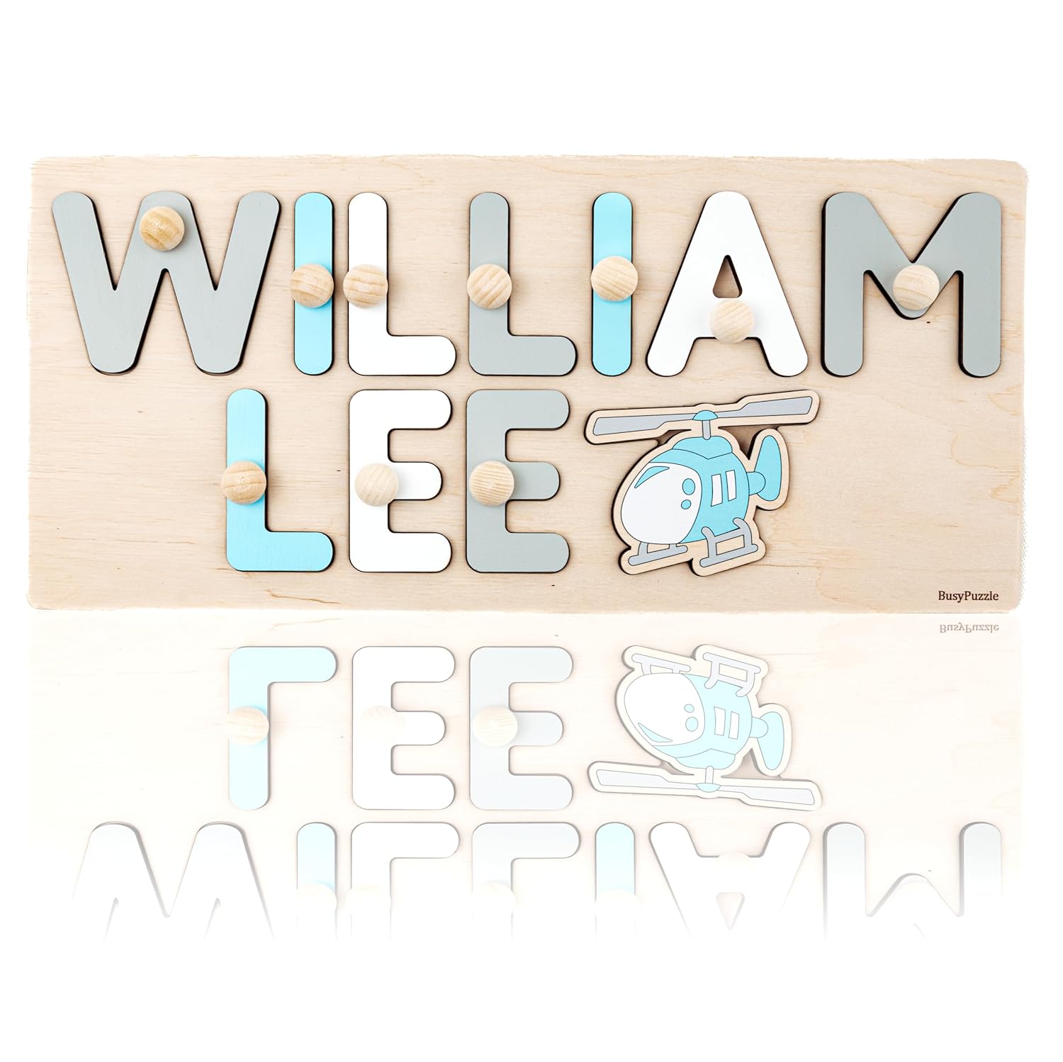 Personalized Wooden Name Puzzle for Toddler Boy