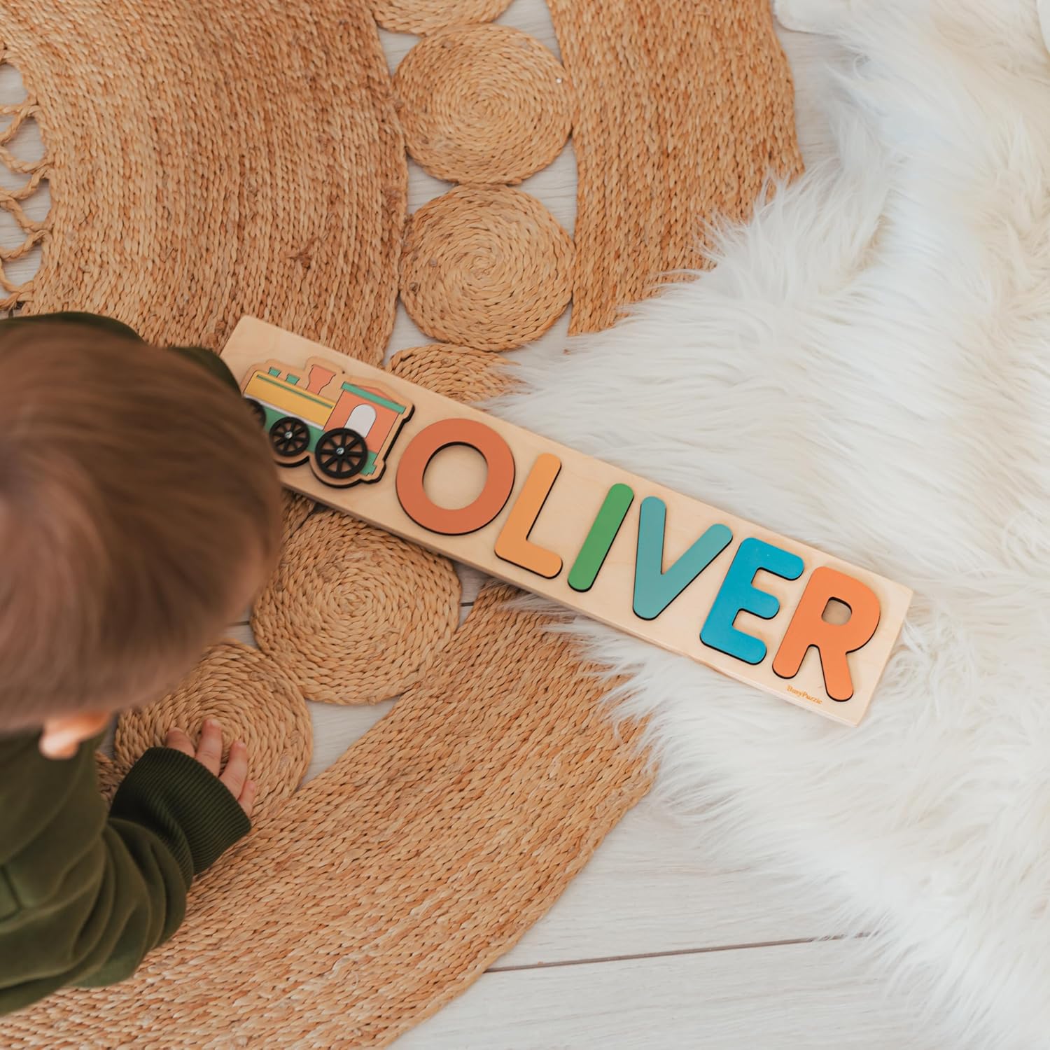 Personalized Wooden Name Puzzle for Toddler Boy