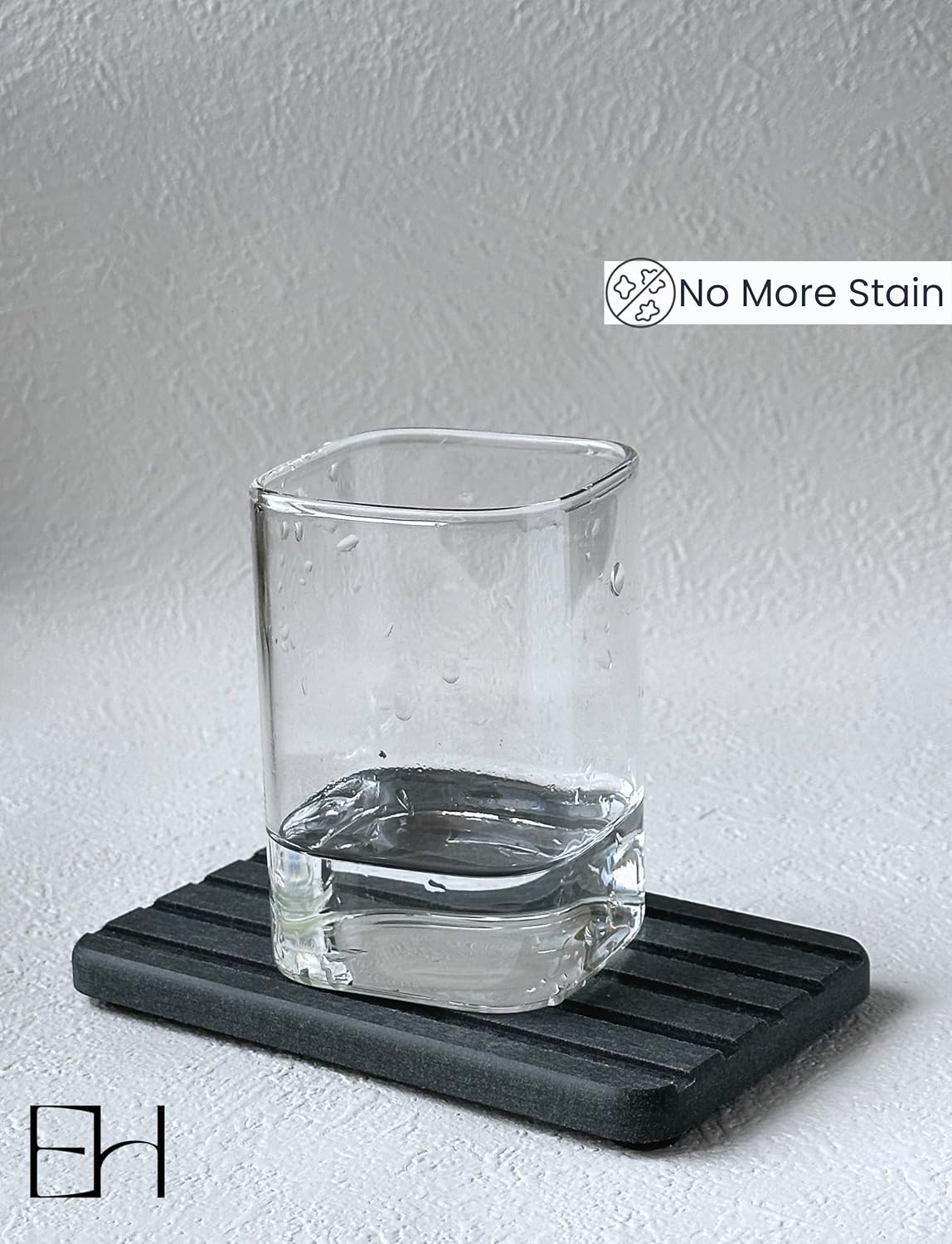 EXCHUES Diatomite Soap Dish with Silicone Feet Gray 1