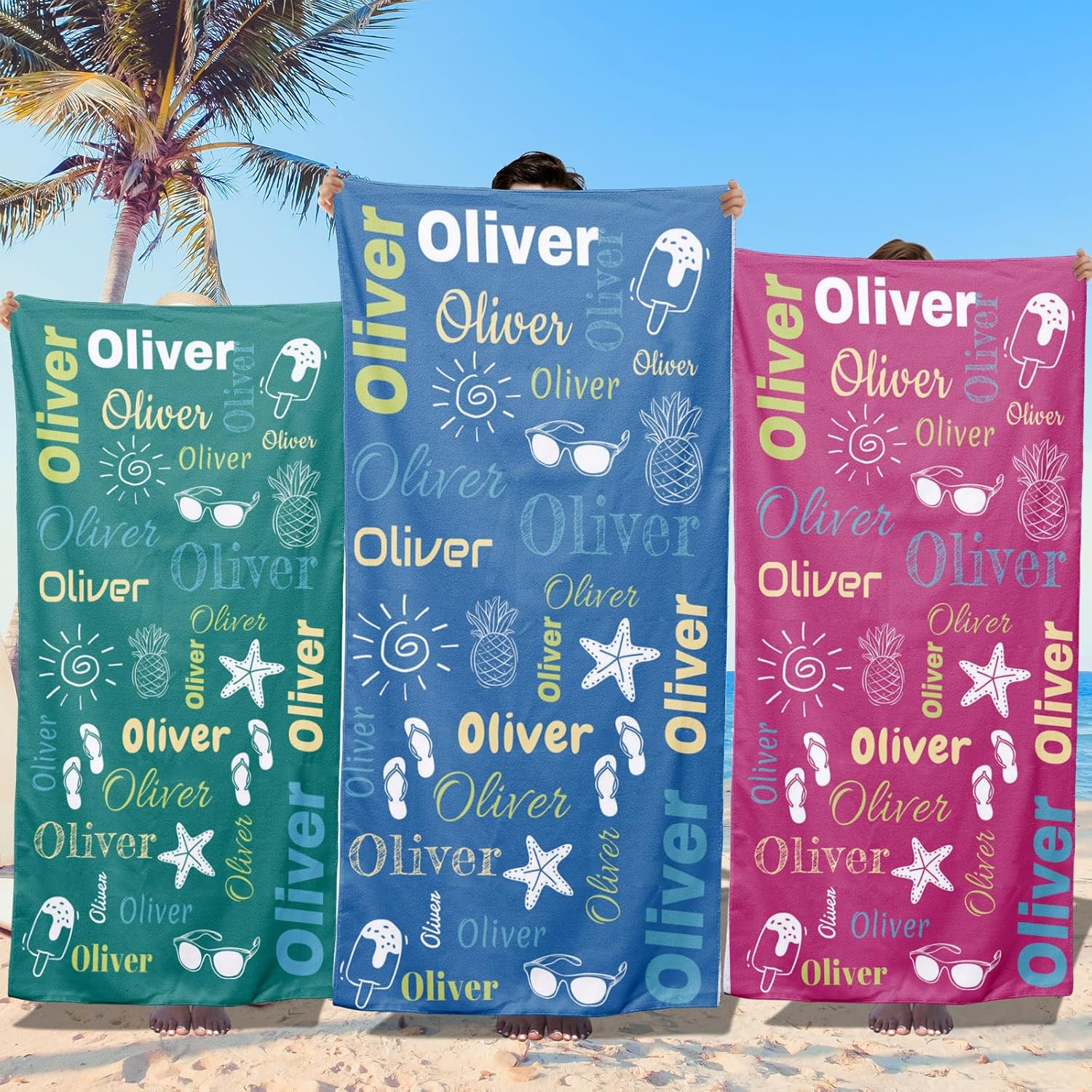 Personalized Beach Towels for Kids with Names