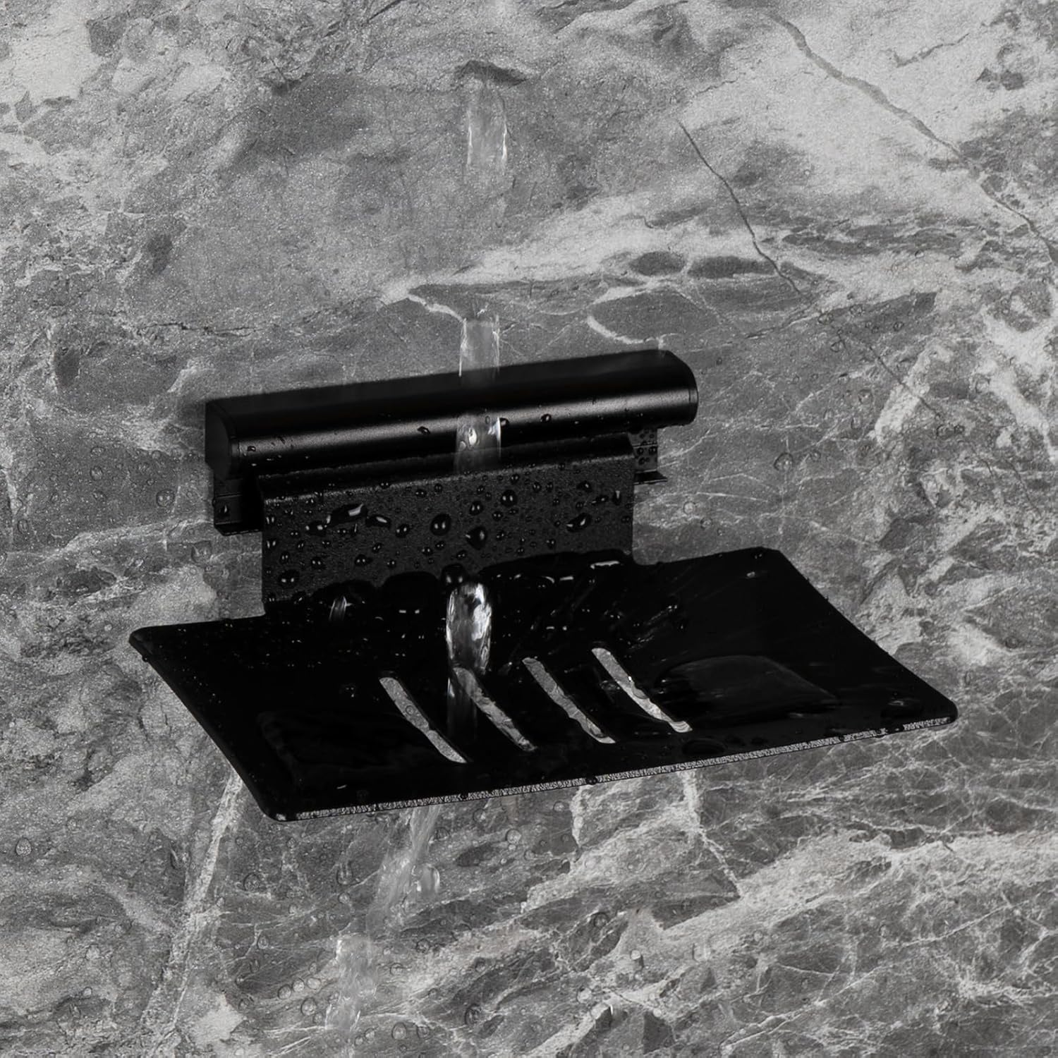 LUEXBOX Detachable Soap Dish 4 Slot Wall Mount Stainless Steel
