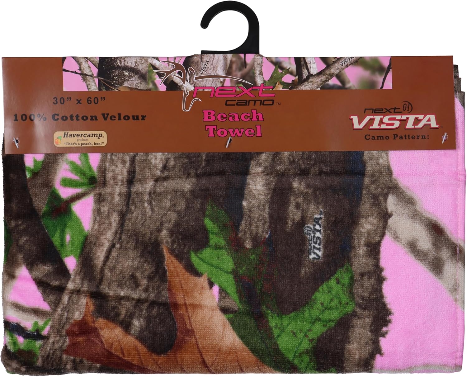 Havercamp Pink Camo Beach Towel 30x60