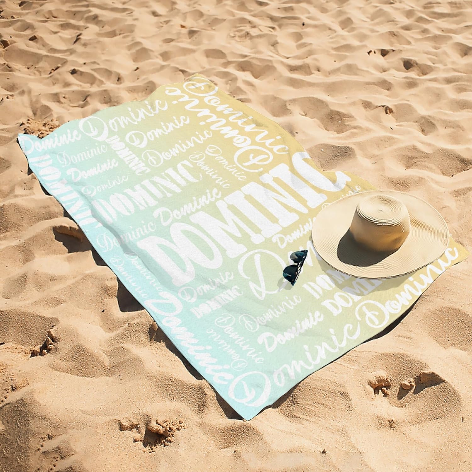 Custom Beach Towel with Name - Personalized for All Ages