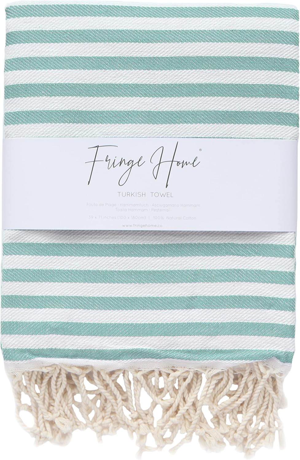 Fringe Home Turkish Towel - 100 Cotton Lime 1