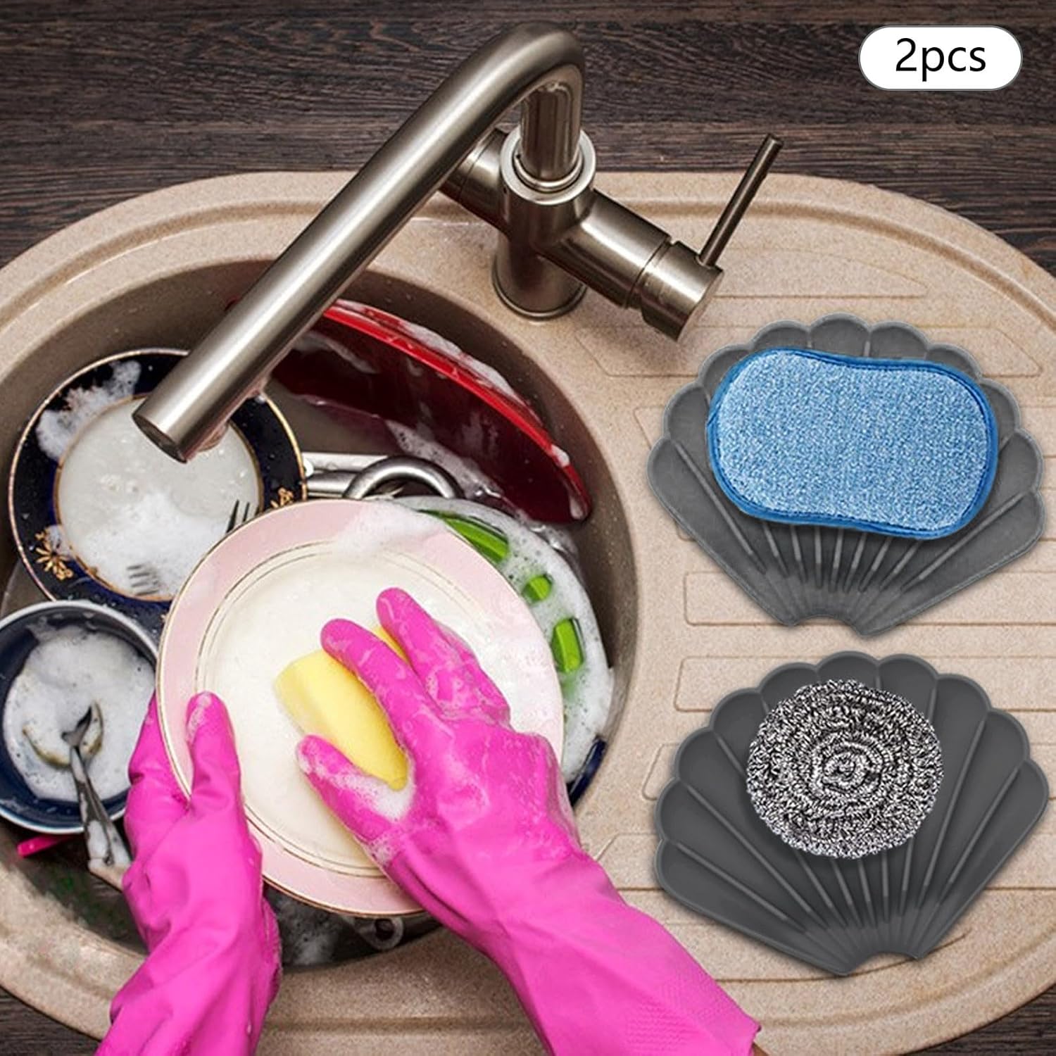 2Pcs Drain Silicone Soap Box Deflecting Soap Dish Non Slip Soap Mat