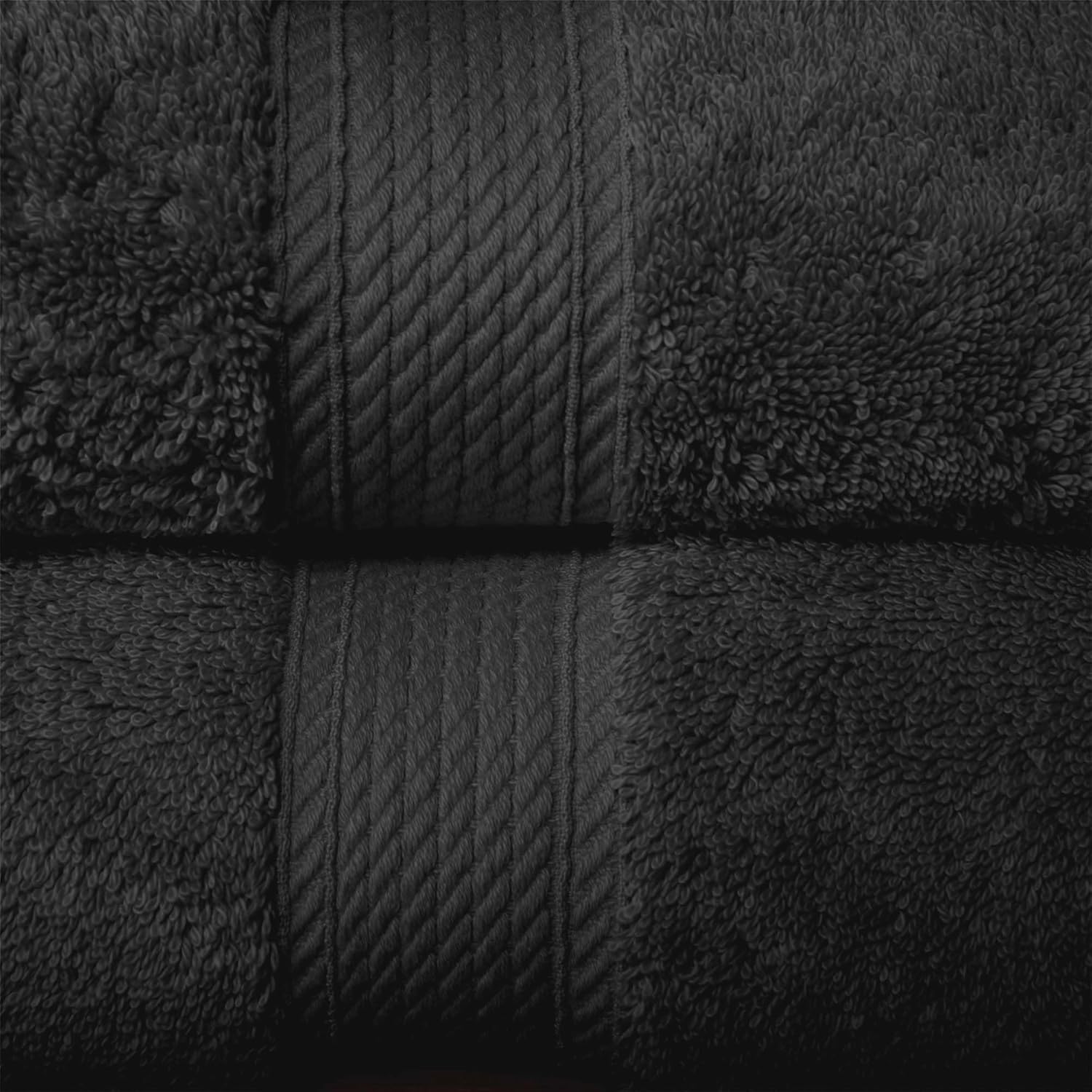 Superior Egyptian Cotton 10-Piece Towel Set - Black