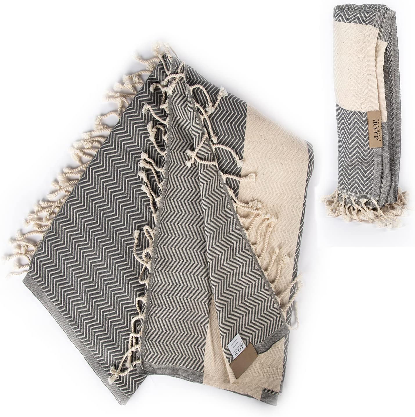 Loop Linen Cotton Beach Towel - Super Gift Multi-Purpose Large Size