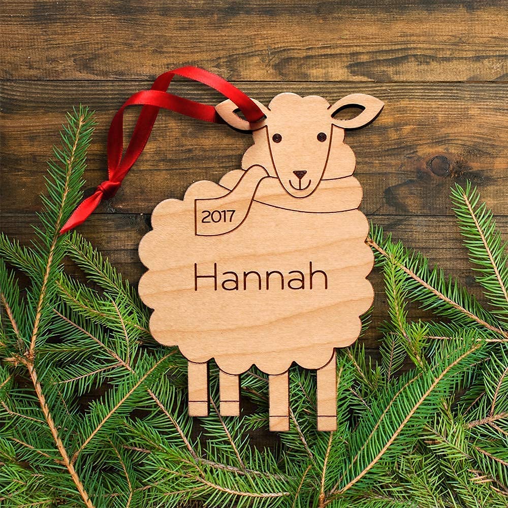 Graphic Spaces Personalized Babys First Christmas 2024 Wood Ornament 1