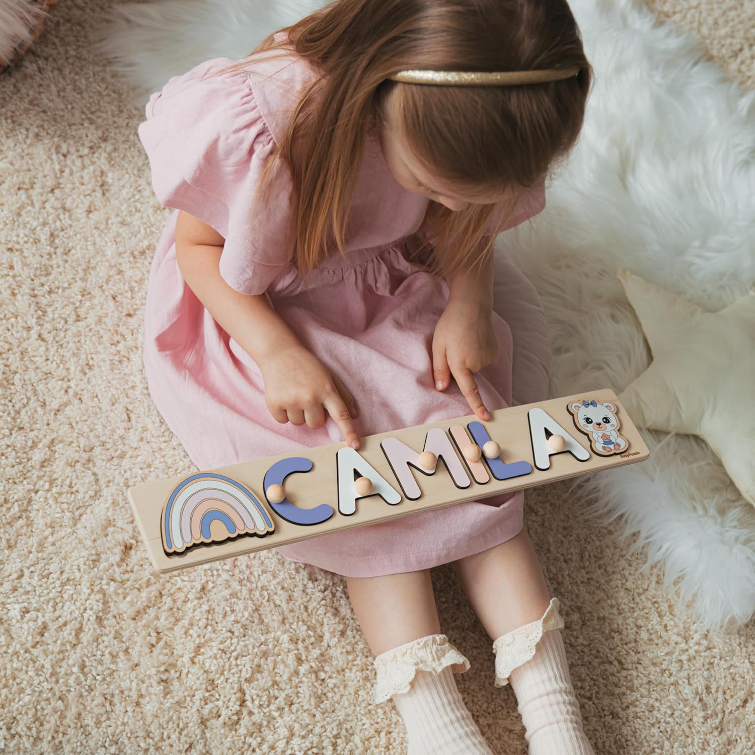 Personalized Wooden Puzzle with Name and Message