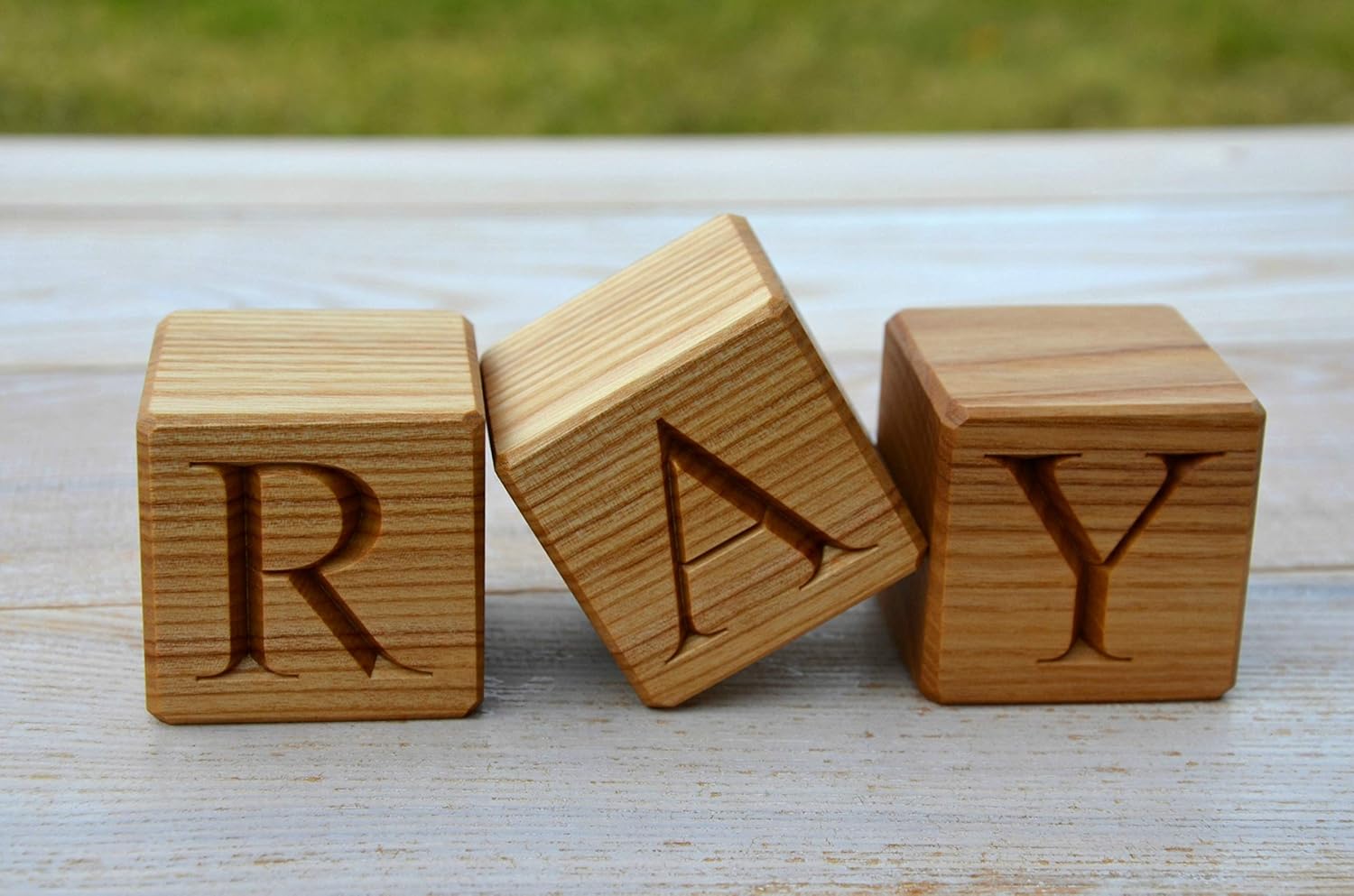 Personalized Wood Letter Blocks for Baby 1