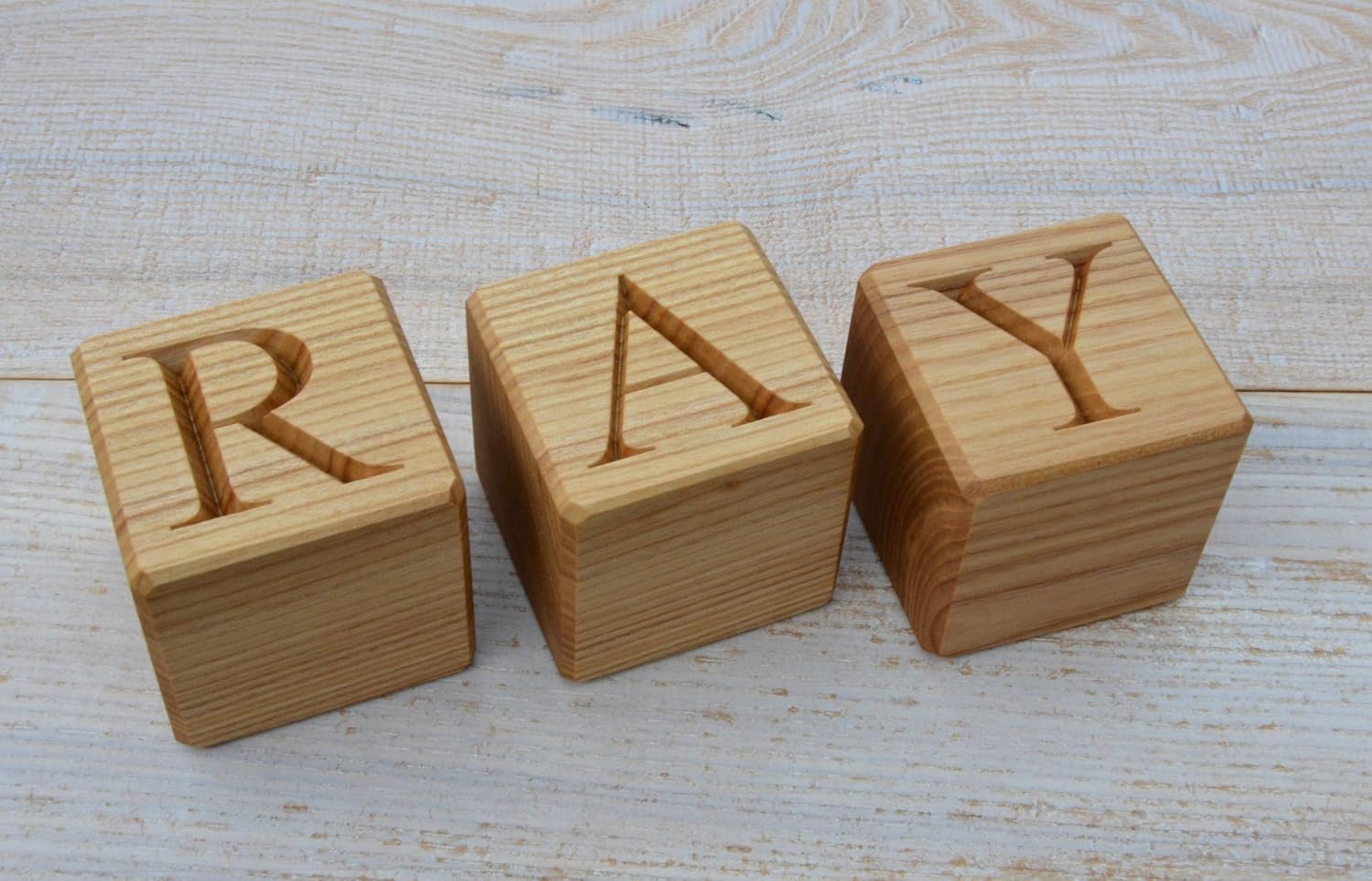 Personalized Wood Letter Blocks for Baby 1