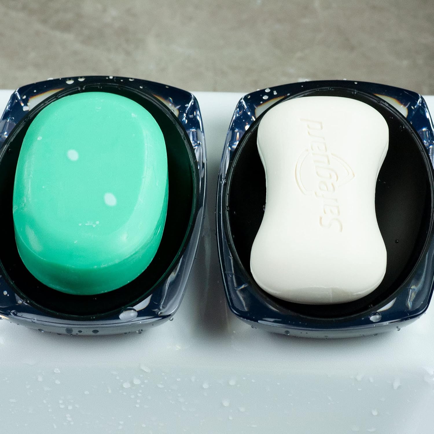 YOSXICC 2PCS Soap Dish Transparent Color