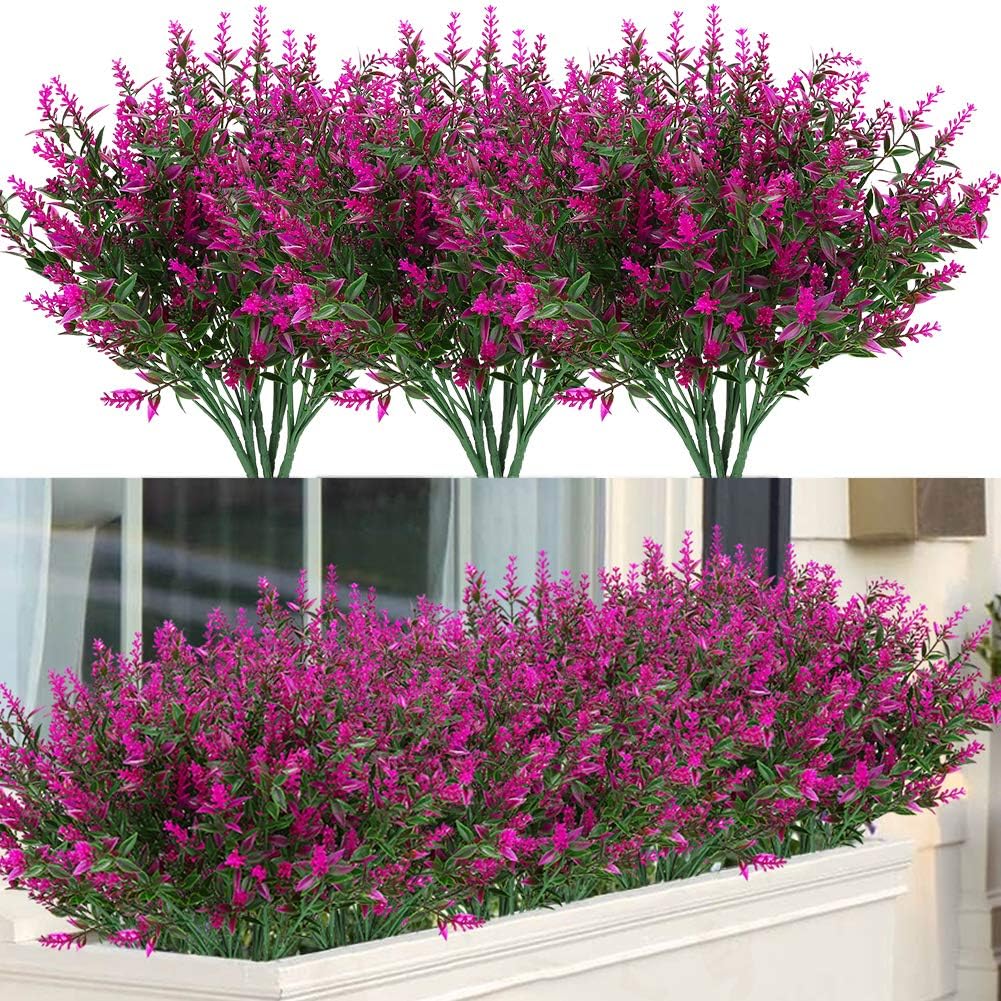 ArtBloom 8 Bundles Artificial Lavender Flowers