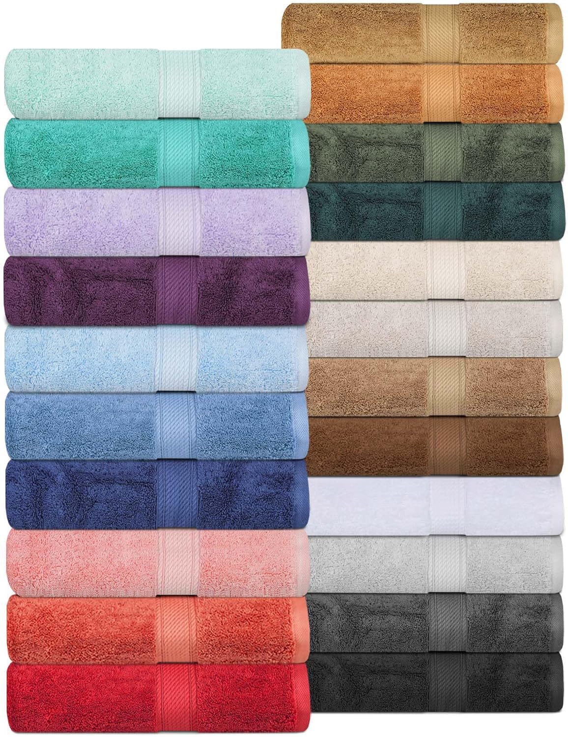 Superior Denim Blue Egyptian Cotton 6-Piece Towel Set