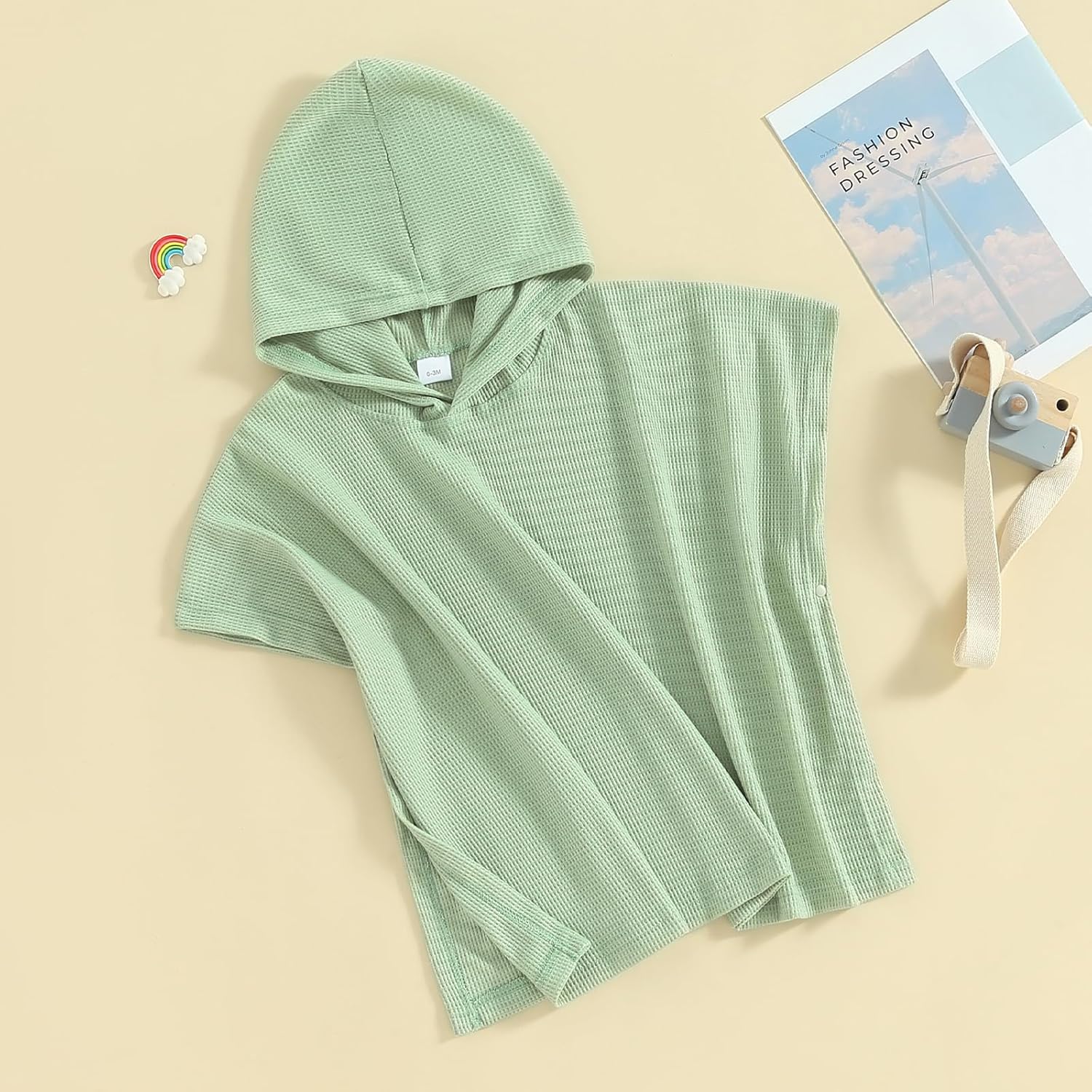 Owls-Yard Kids Beach Towel with Hood Waffle