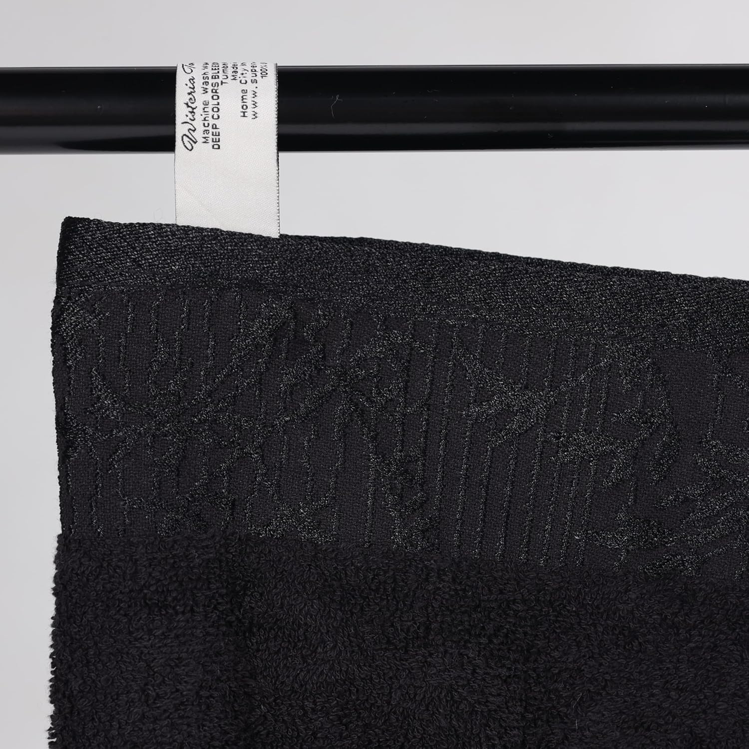 Superior 12-Piece Cotton Towel Set with Floral Border