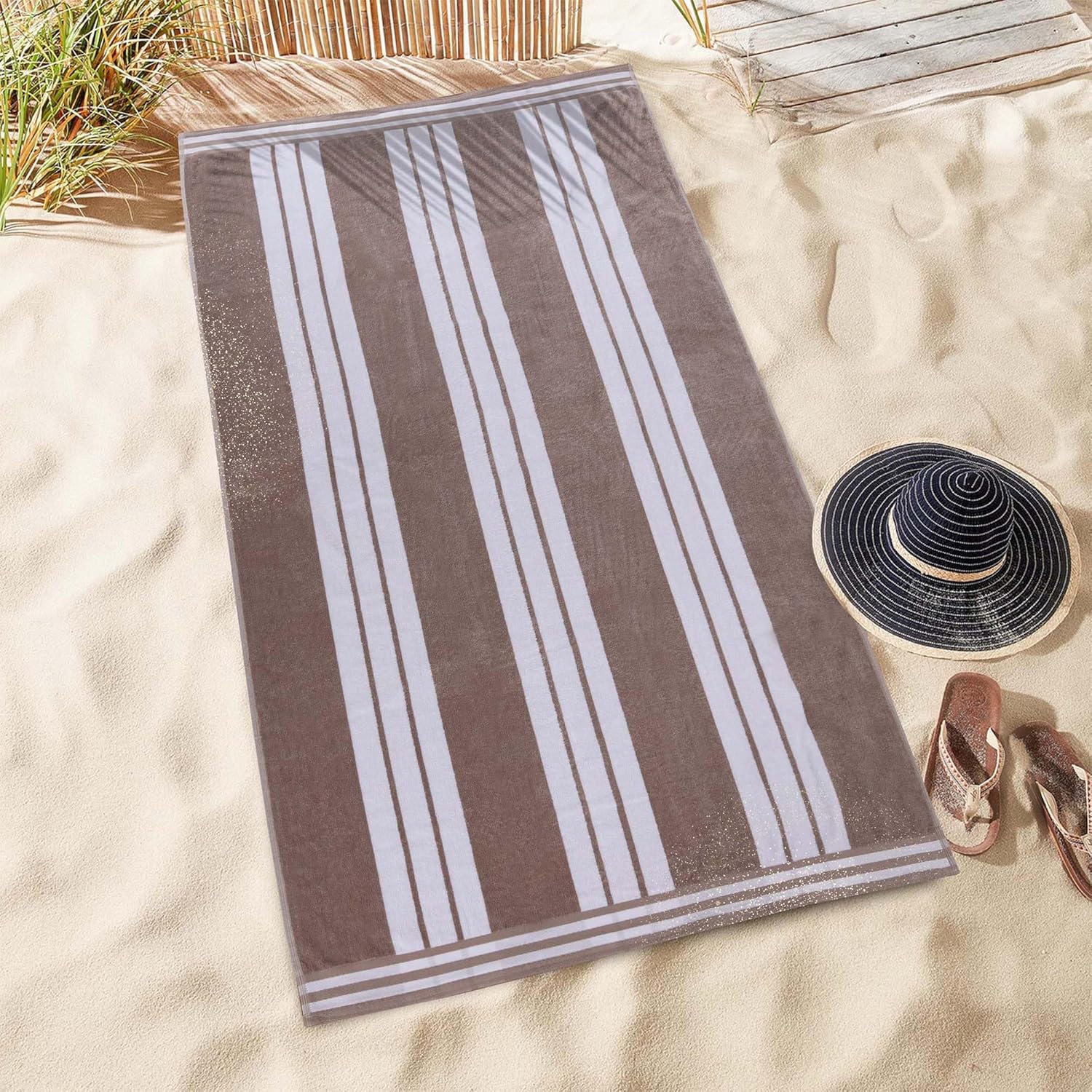 Superior Oversized Cotton Beach Towel Set of 4 1