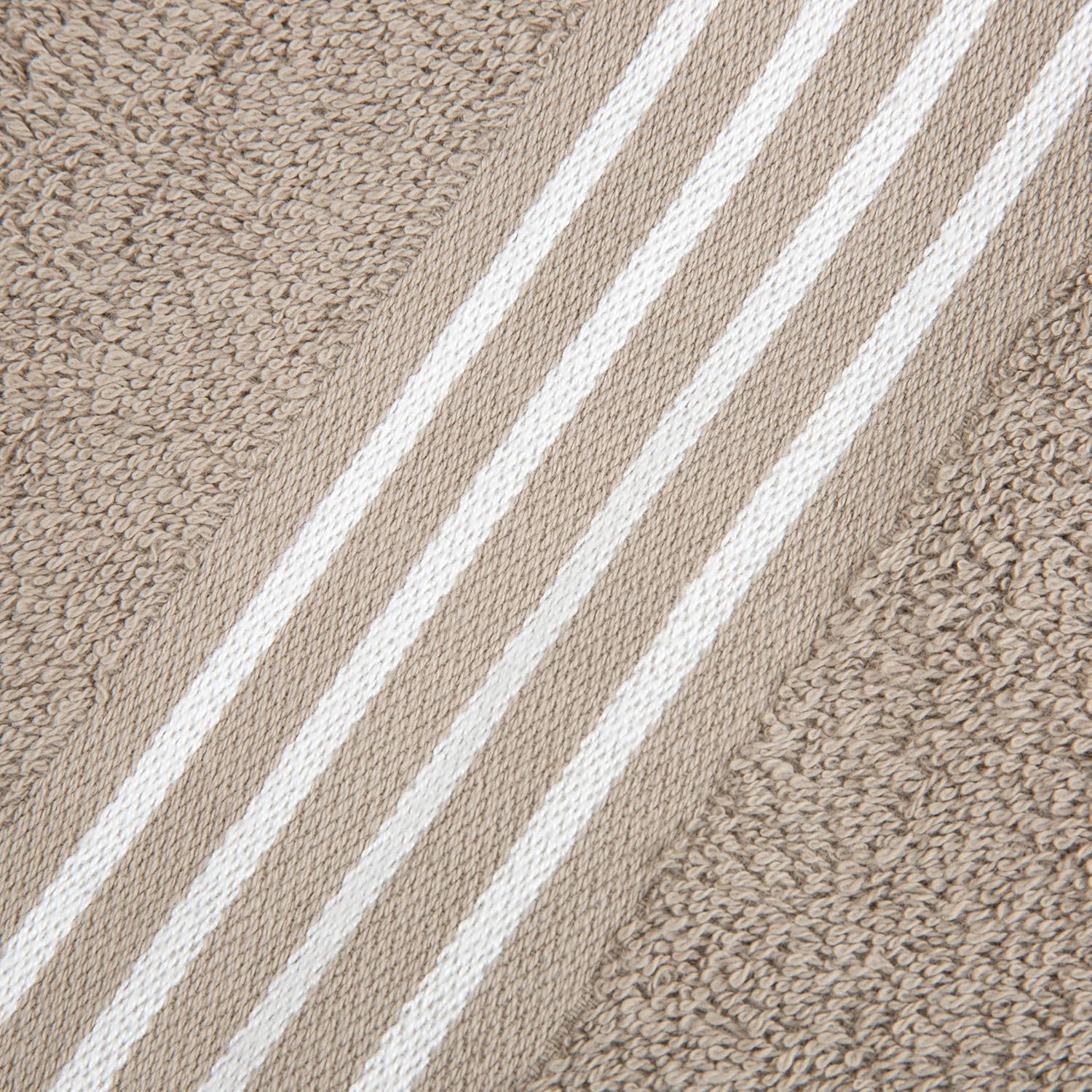 Lavish Home 8-Piece Cotton Towel Set in Taupe